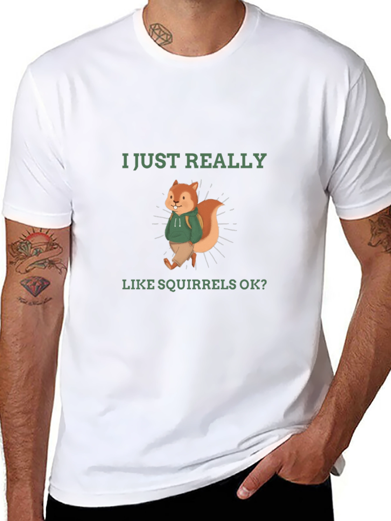 Squirrel Lover T-Shirt - Funny Cute Squirrel Design