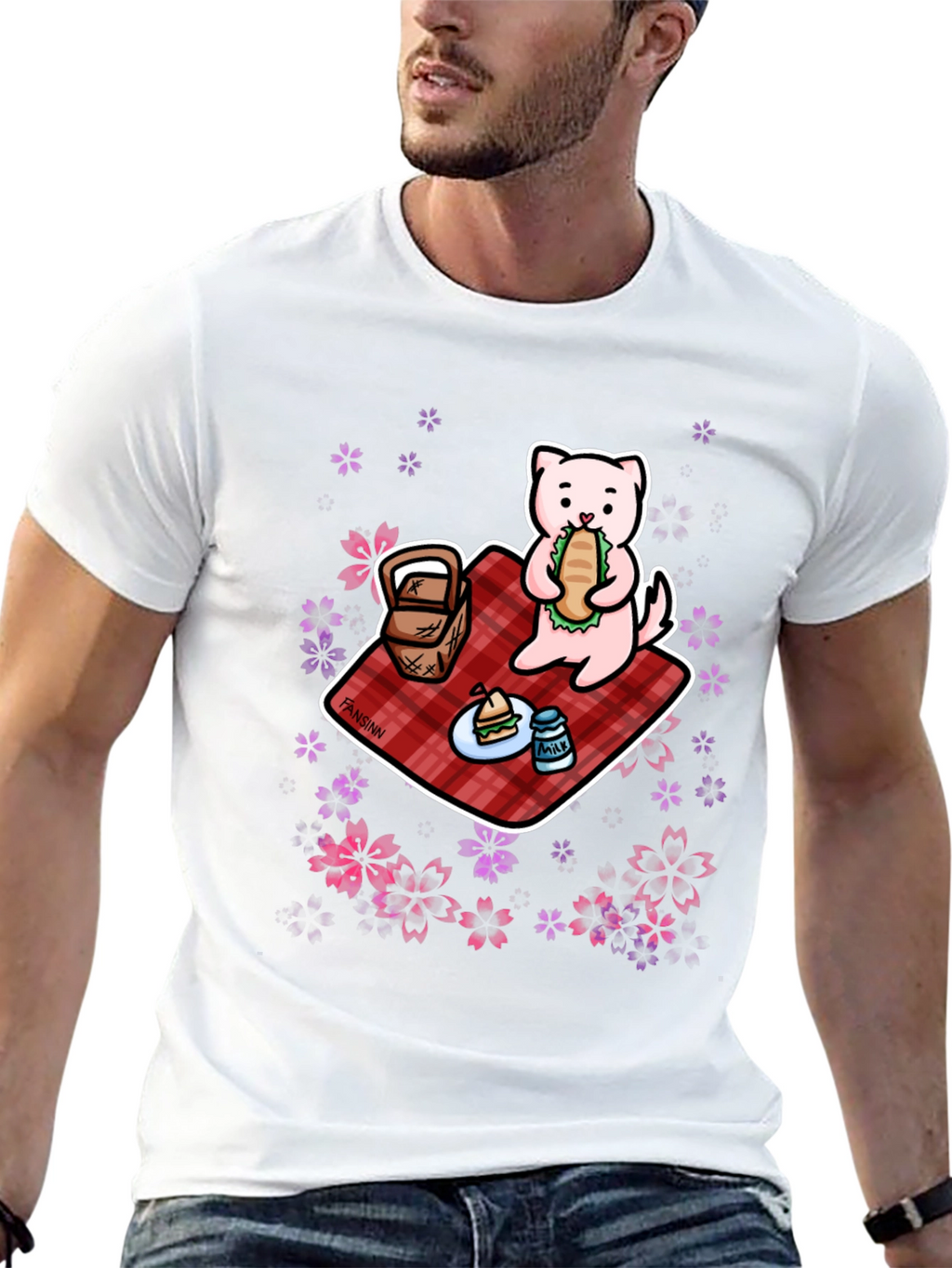 Cute Ferret Picnic Graphic Tee