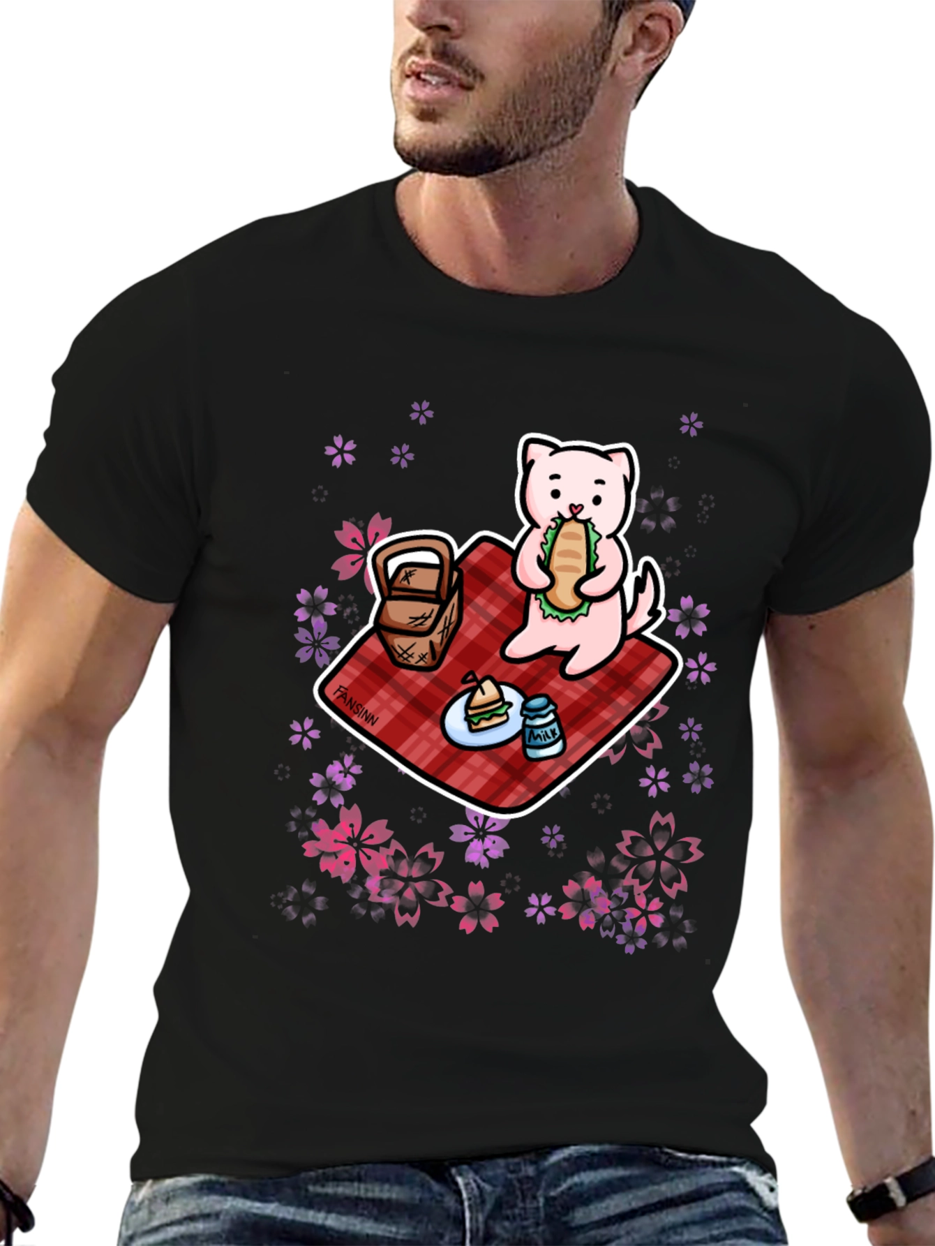 Cute Ferret Picnic Graphic Tee