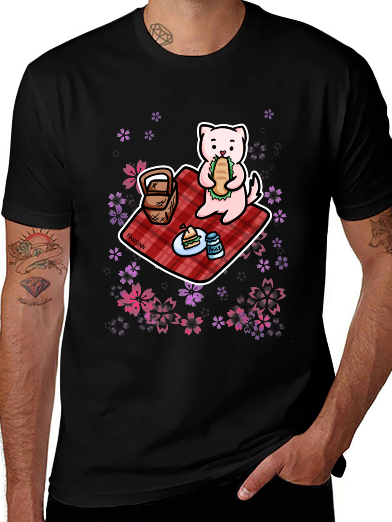 Cute Ferret Picnic Graphic Tee