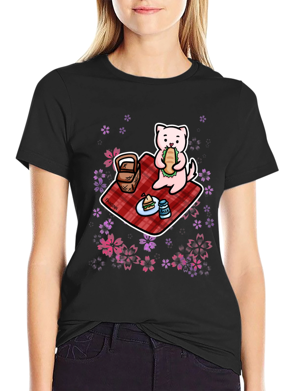 Cute Ferret Picnic Graphic Tee