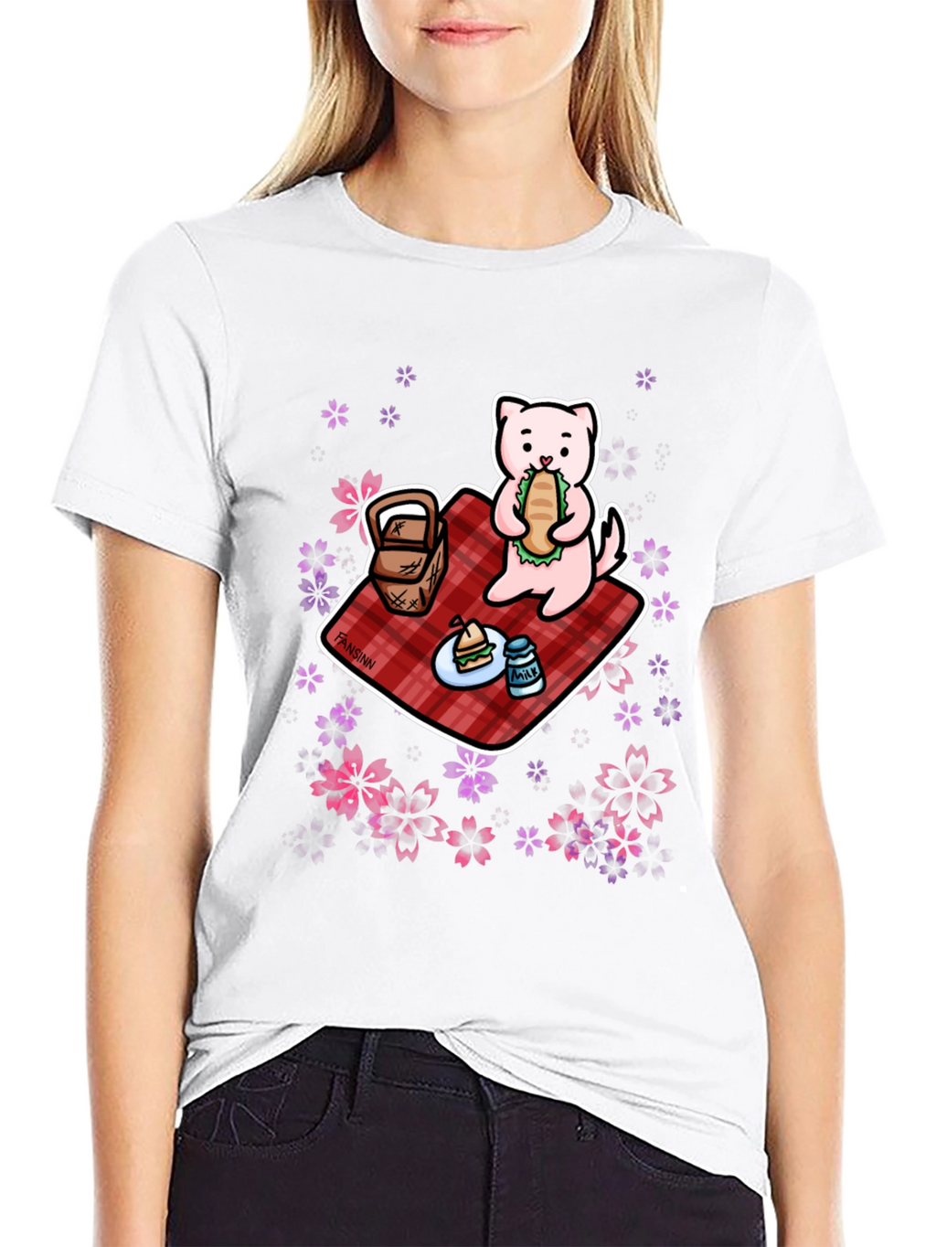 Cute Ferret Picnic Graphic Tee