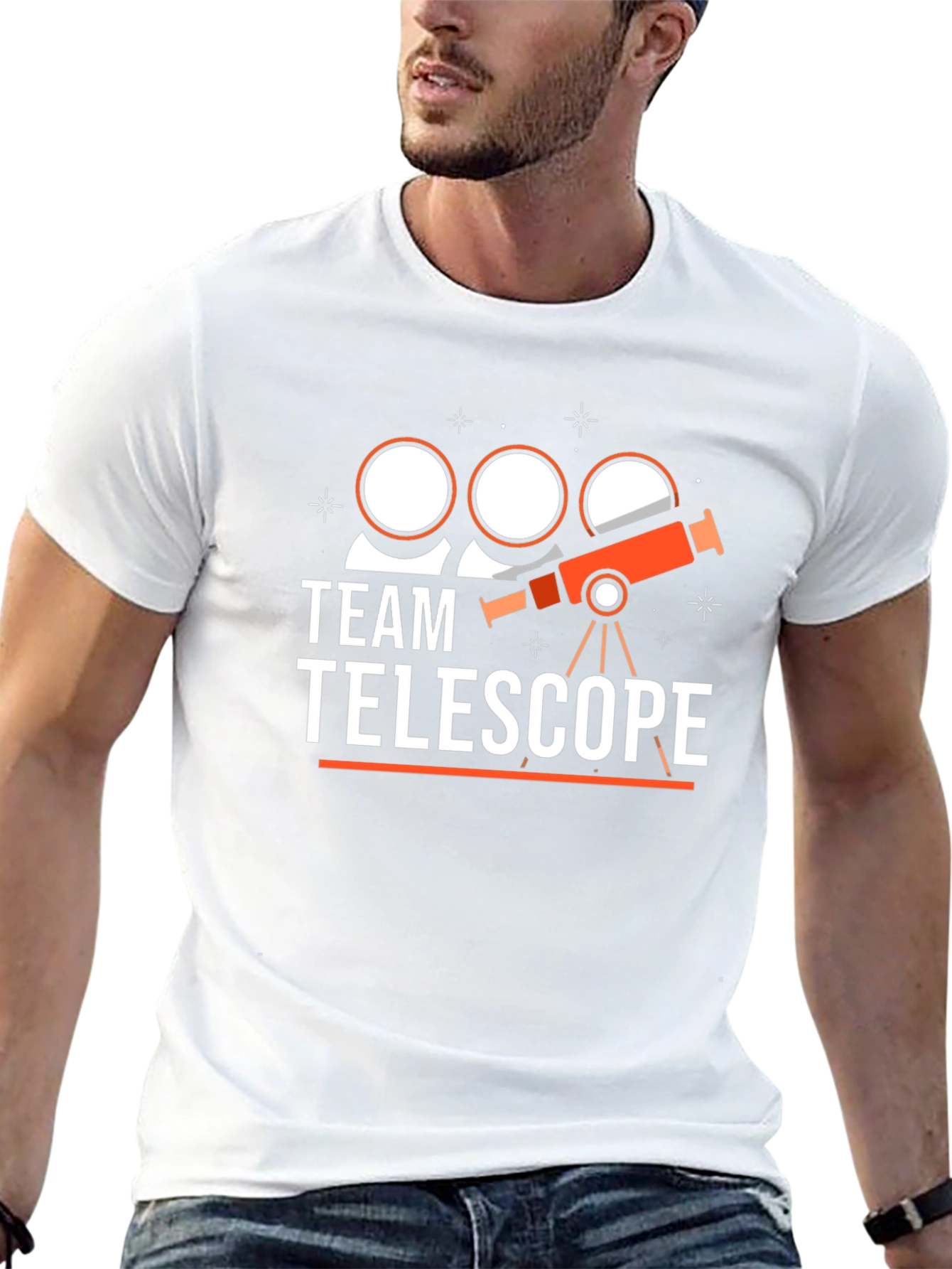 Team Telescope Graphic Tee - Astronomy Lovers T-Shirt