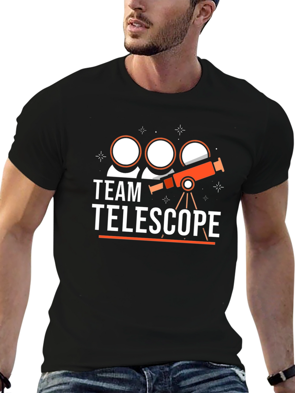 Team Telescope Graphic Tee - Astronomy Lovers T-Shirt