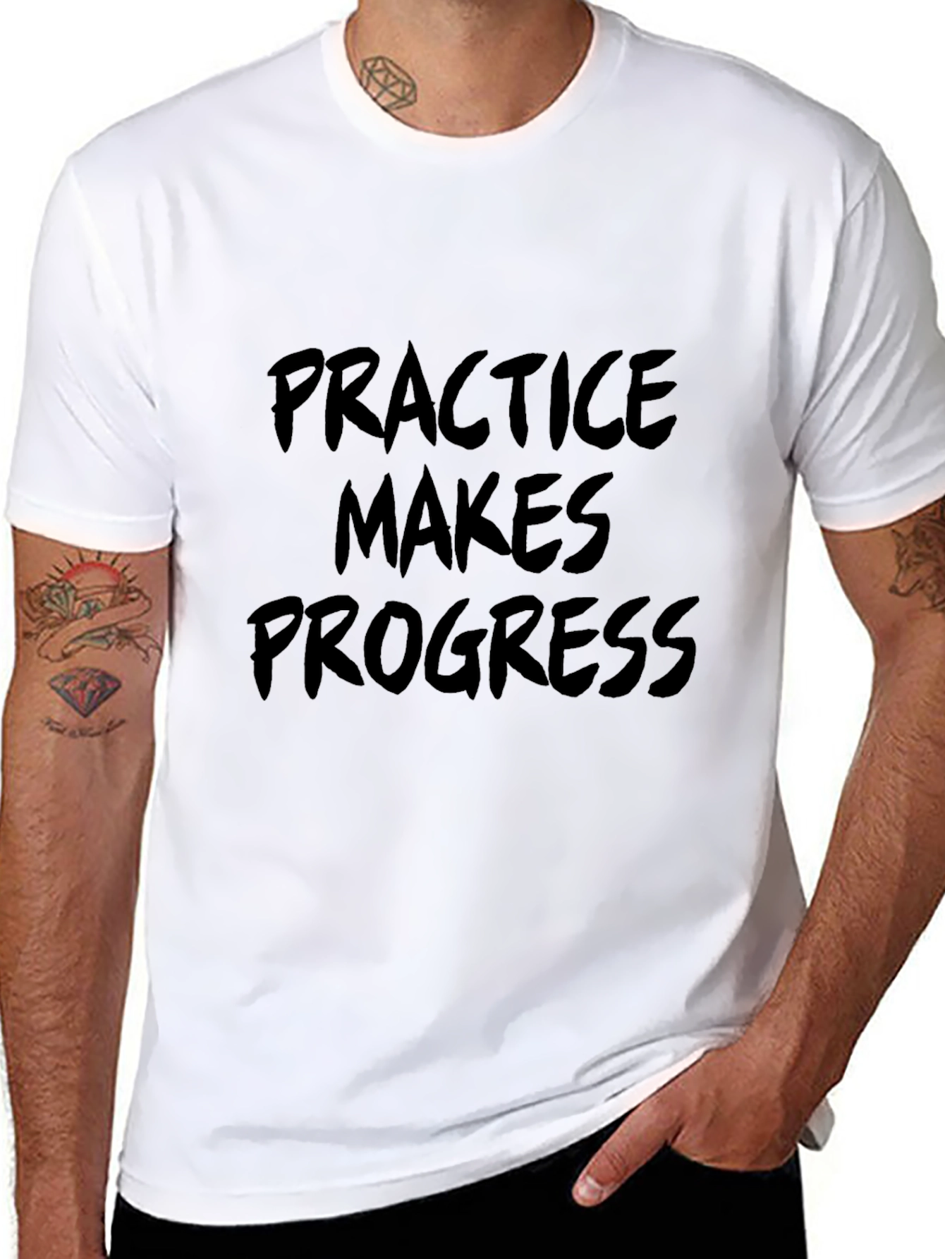 Practice Makes Progress Black T-Shirt