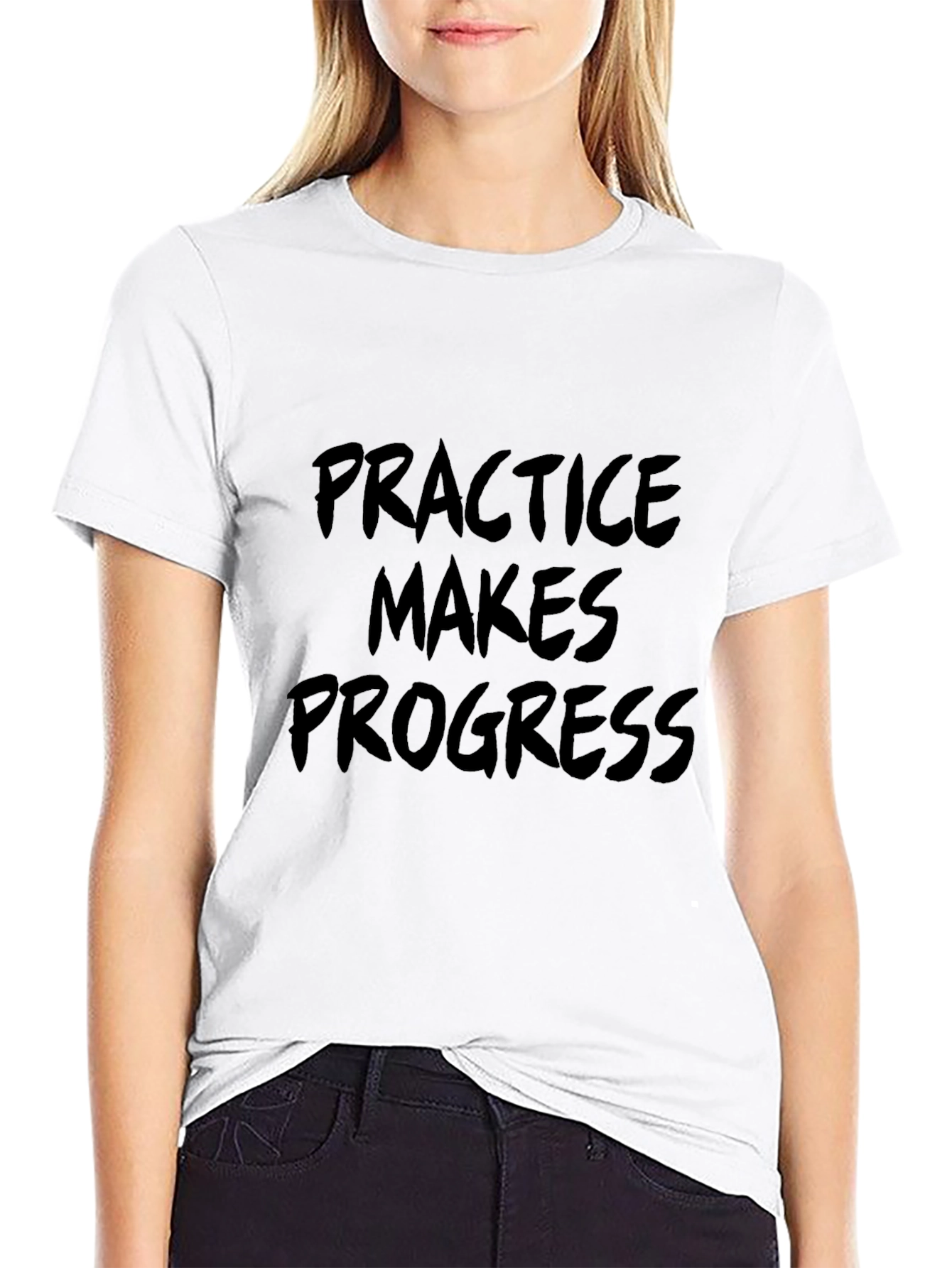 Practice Makes Progress Black T-Shirt