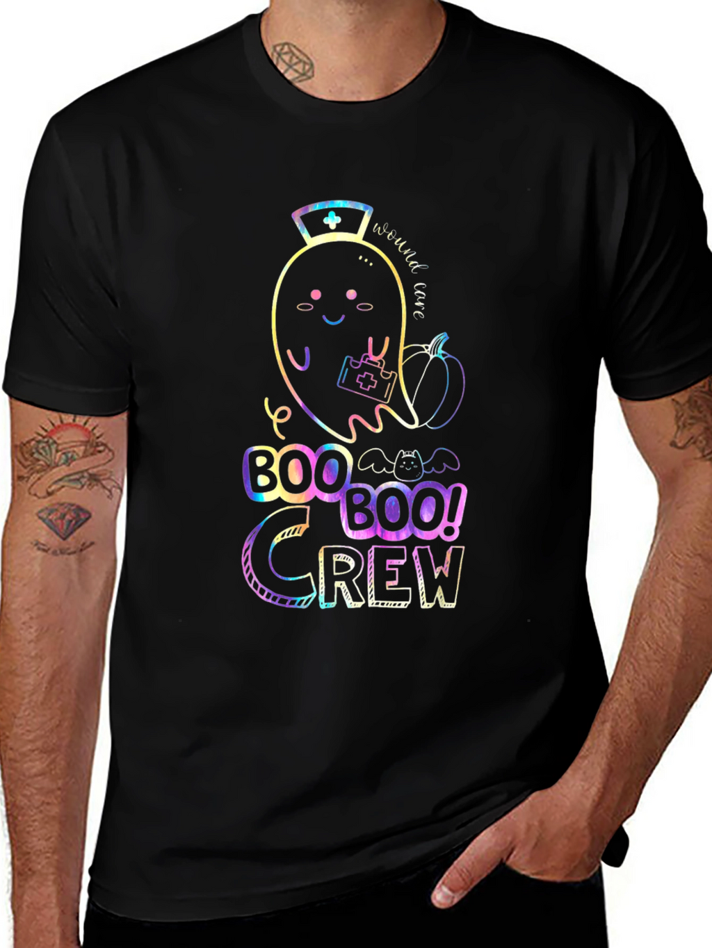 Boo Crew Halloween Nurse Ghost T-Shirt