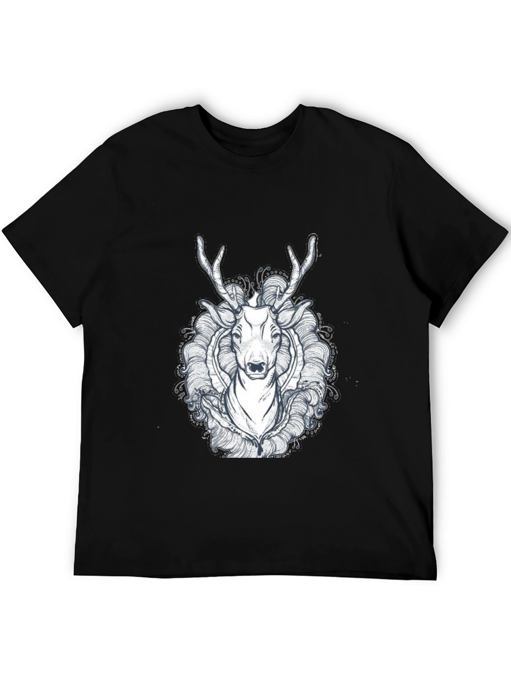 Black Deer Graphic Tee - Unique Design