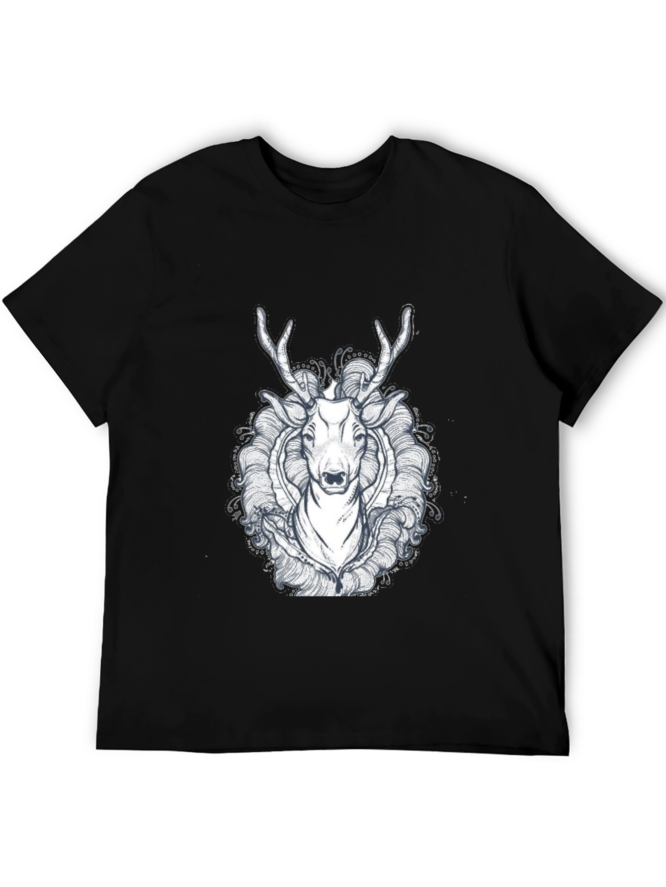 Black Deer Graphic Tee - Unique Design