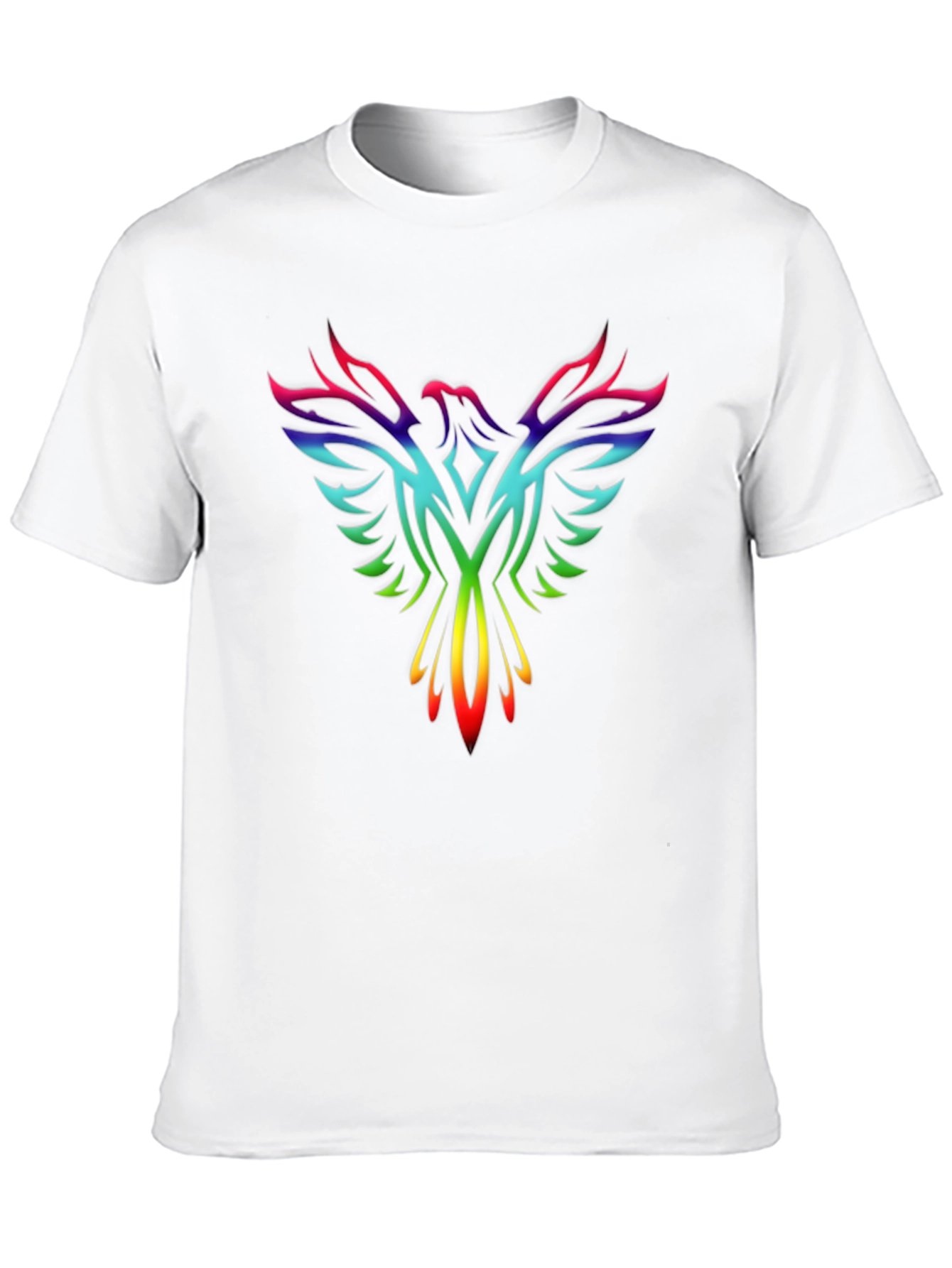 Rainbow Phoenix Graphic Tee - Black T-Shirt