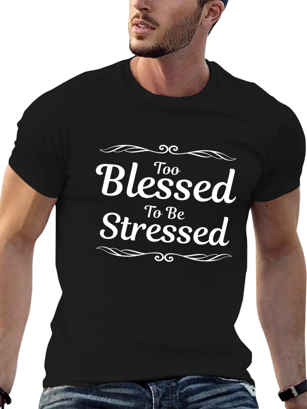 Too Blessed To Be Stressed Graphic T-Shirt