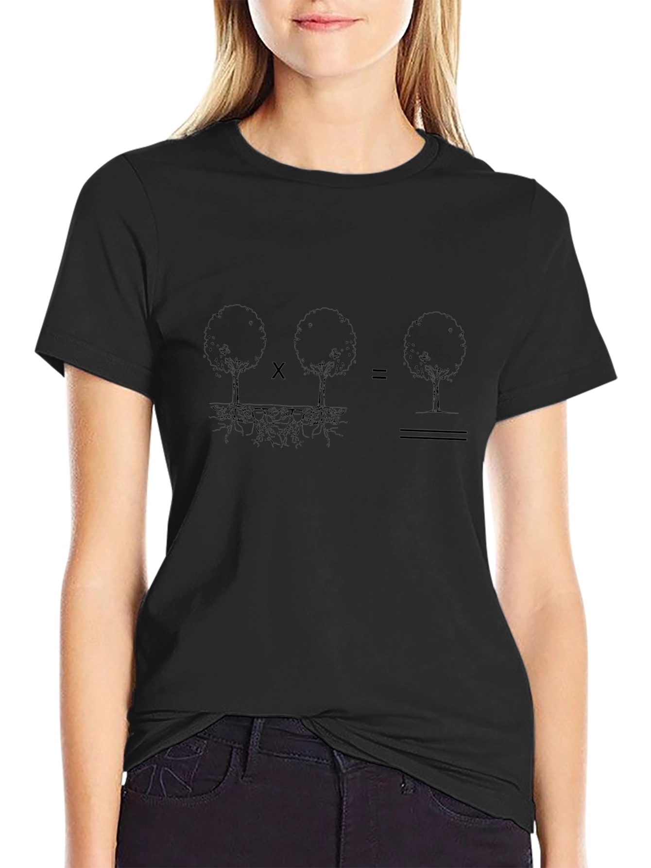 Tree Roots Equation Graphic Tee - Mens Black T-Shirt