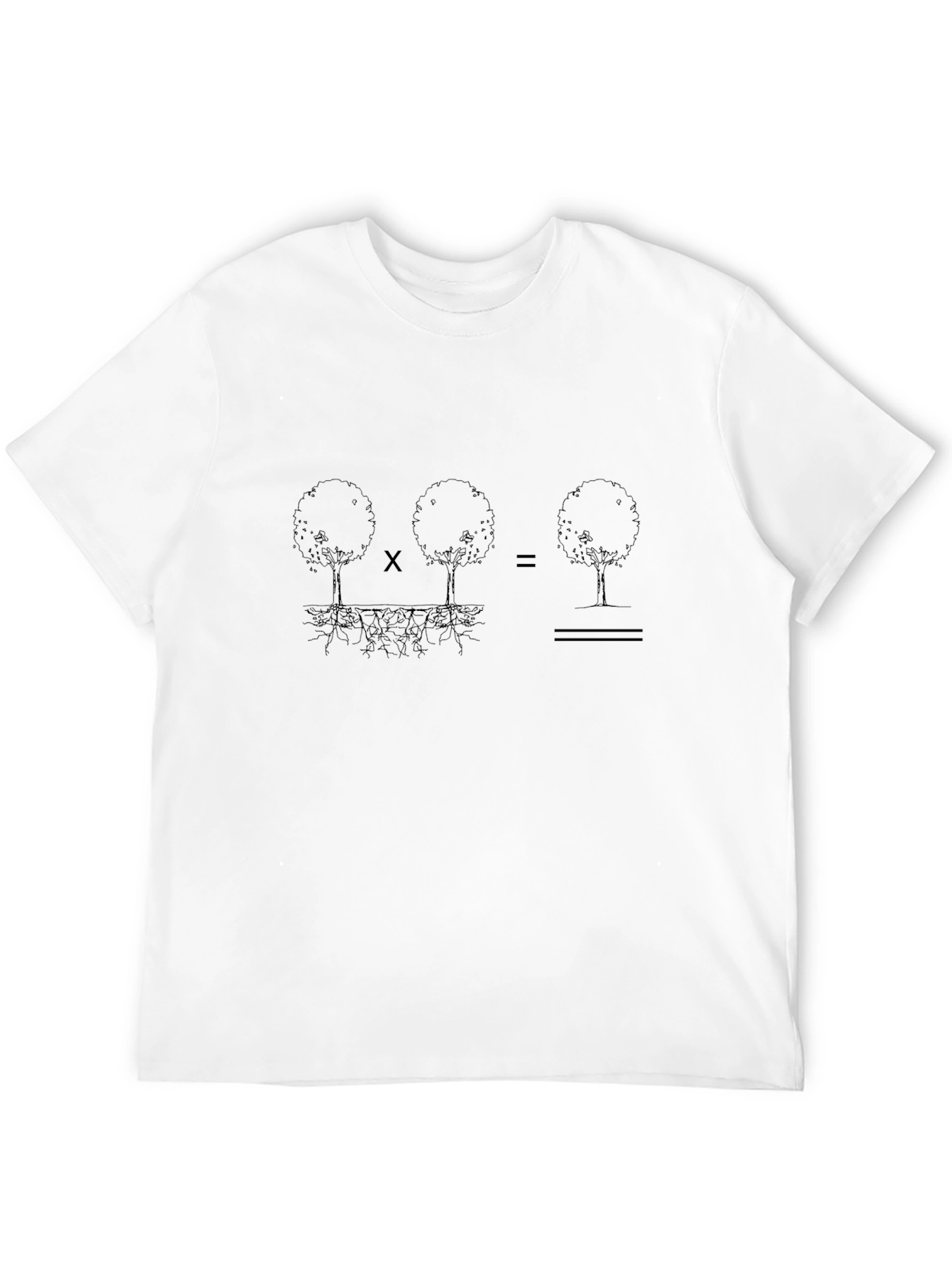 Tree Roots Equation Graphic Tee - Mens Black T-Shirt