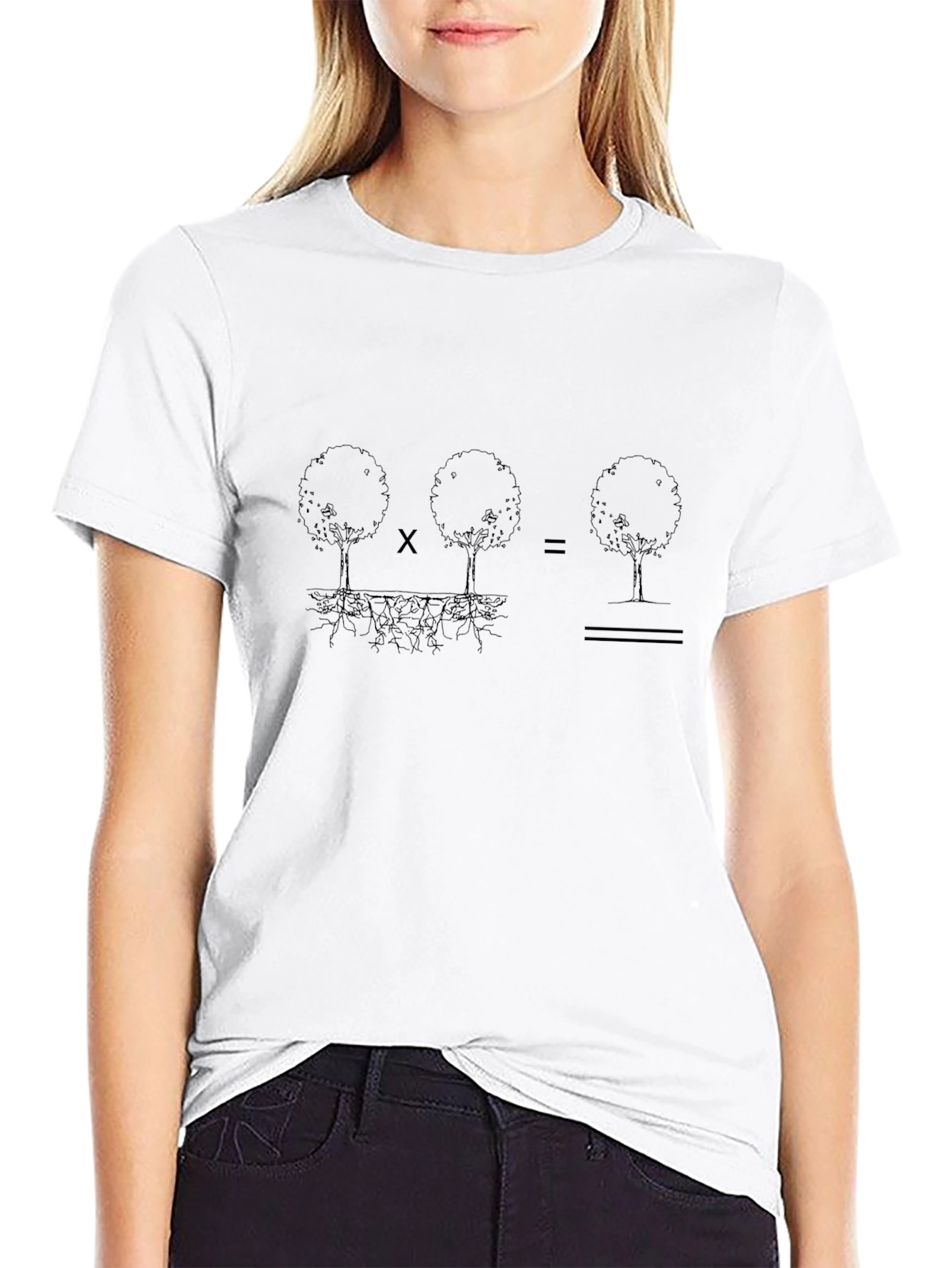Tree Roots Equation Graphic Tee - Mens Black T-Shirt