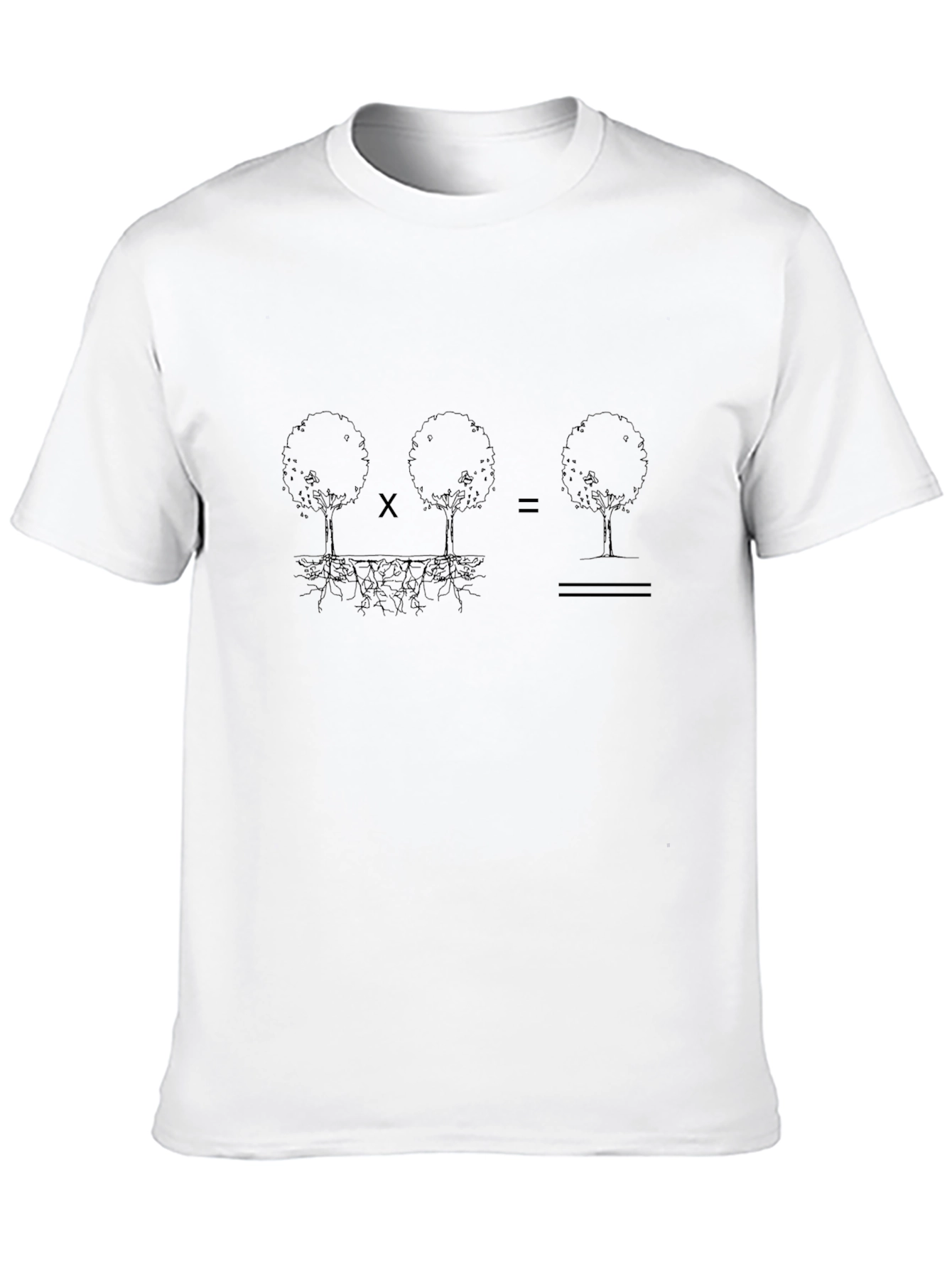 Tree Roots Equation Graphic Tee - Mens Black T-Shirt