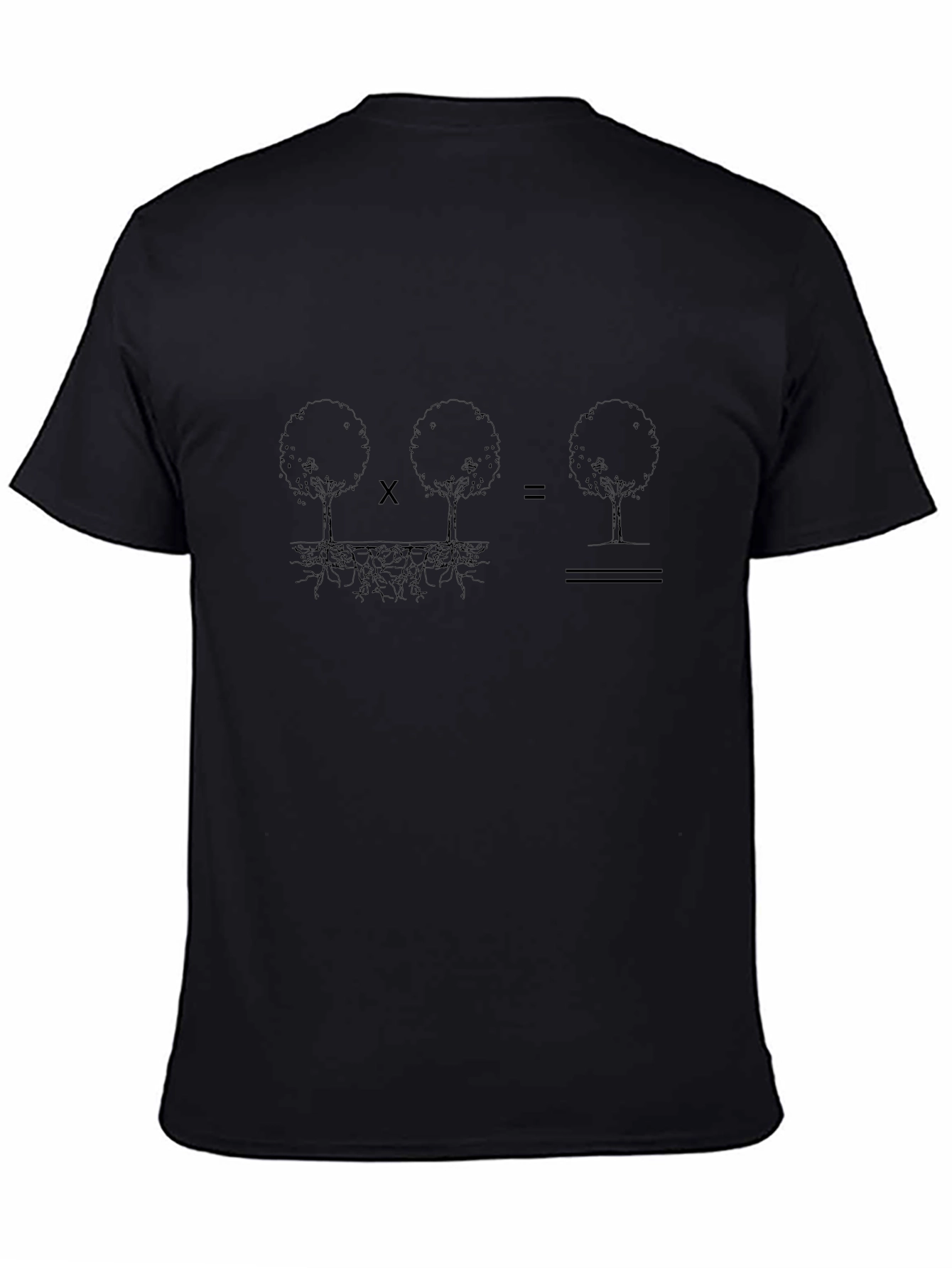 Tree Roots Equation Graphic Tee - Mens Black T-Shirt