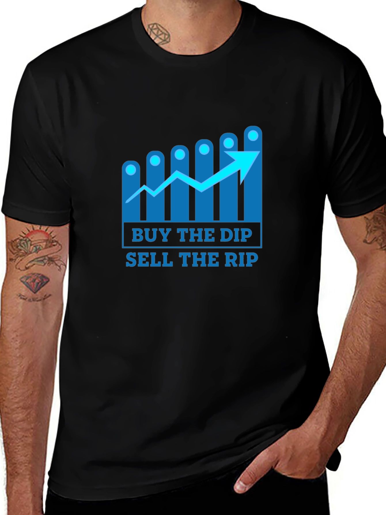 Buy the Dip Sell the Rip T-Shirt - Stock Market Investor Tee