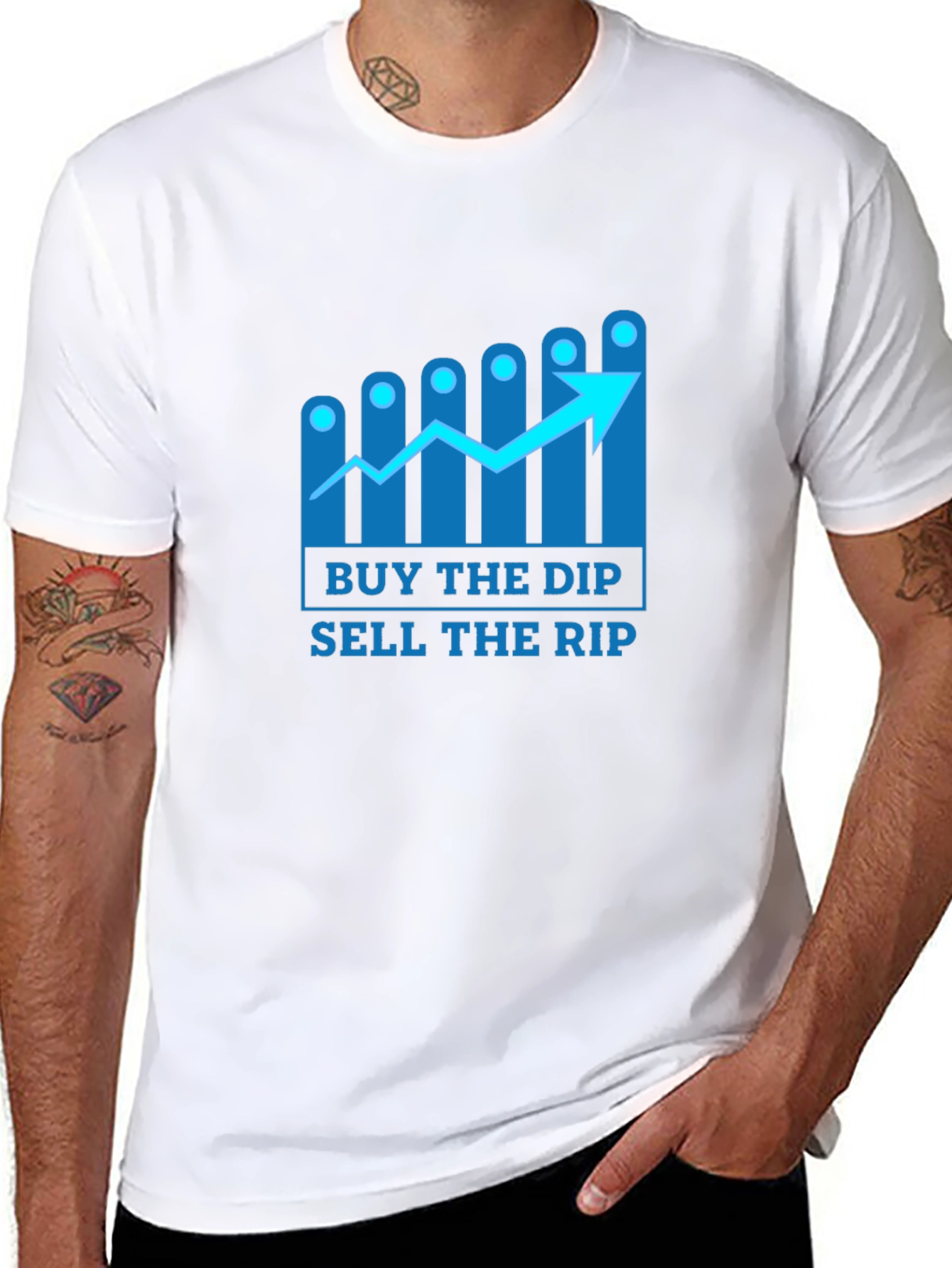 Buy the Dip Sell the Rip T-Shirt - Stock Market Investor Tee