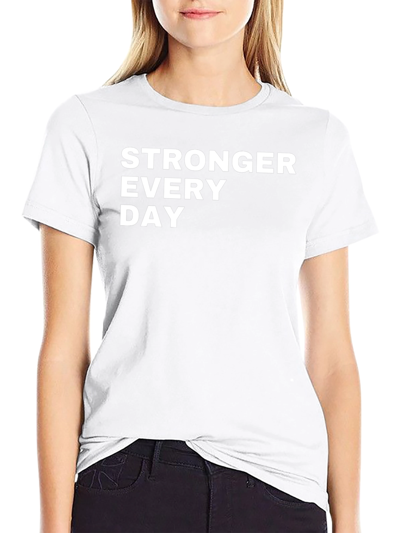 Stronger Every Day Graphic Tee - Black