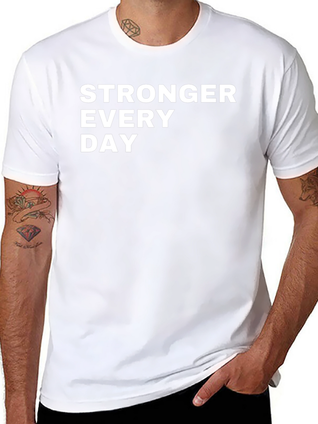 Stronger Every Day Graphic Tee - Black