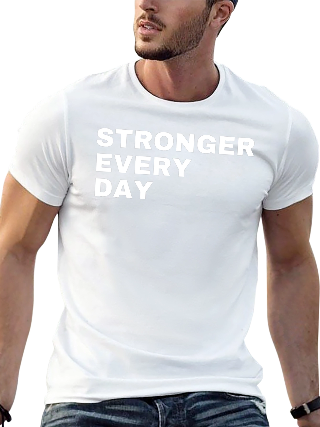 Stronger Every Day Graphic Tee - Black