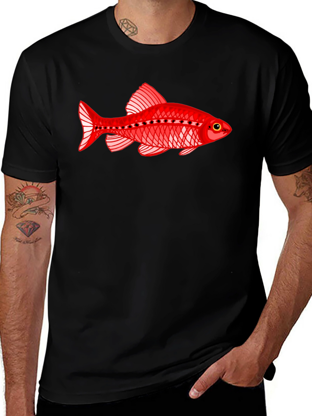 Red Fish Graphic T-Shirt