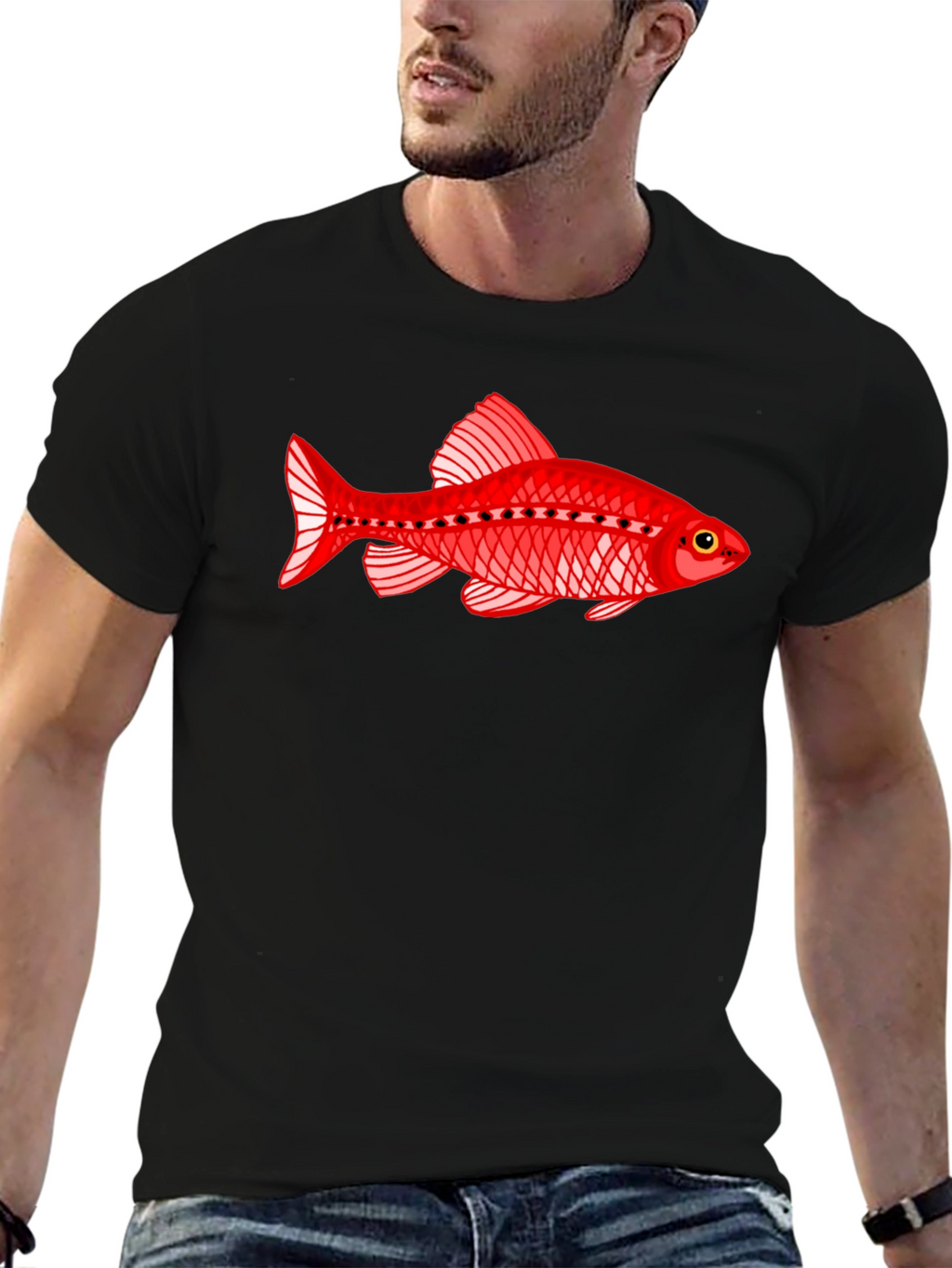 Red Fish Graphic T-Shirt