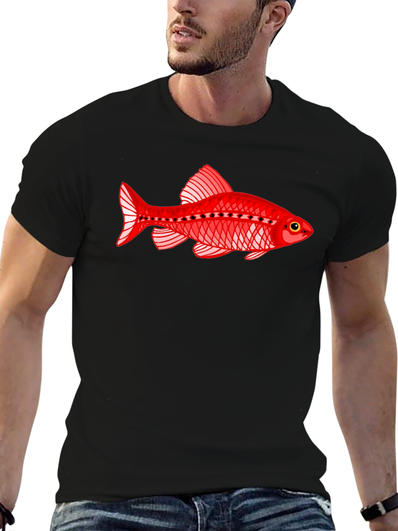 Red Fish Graphic T-Shirt