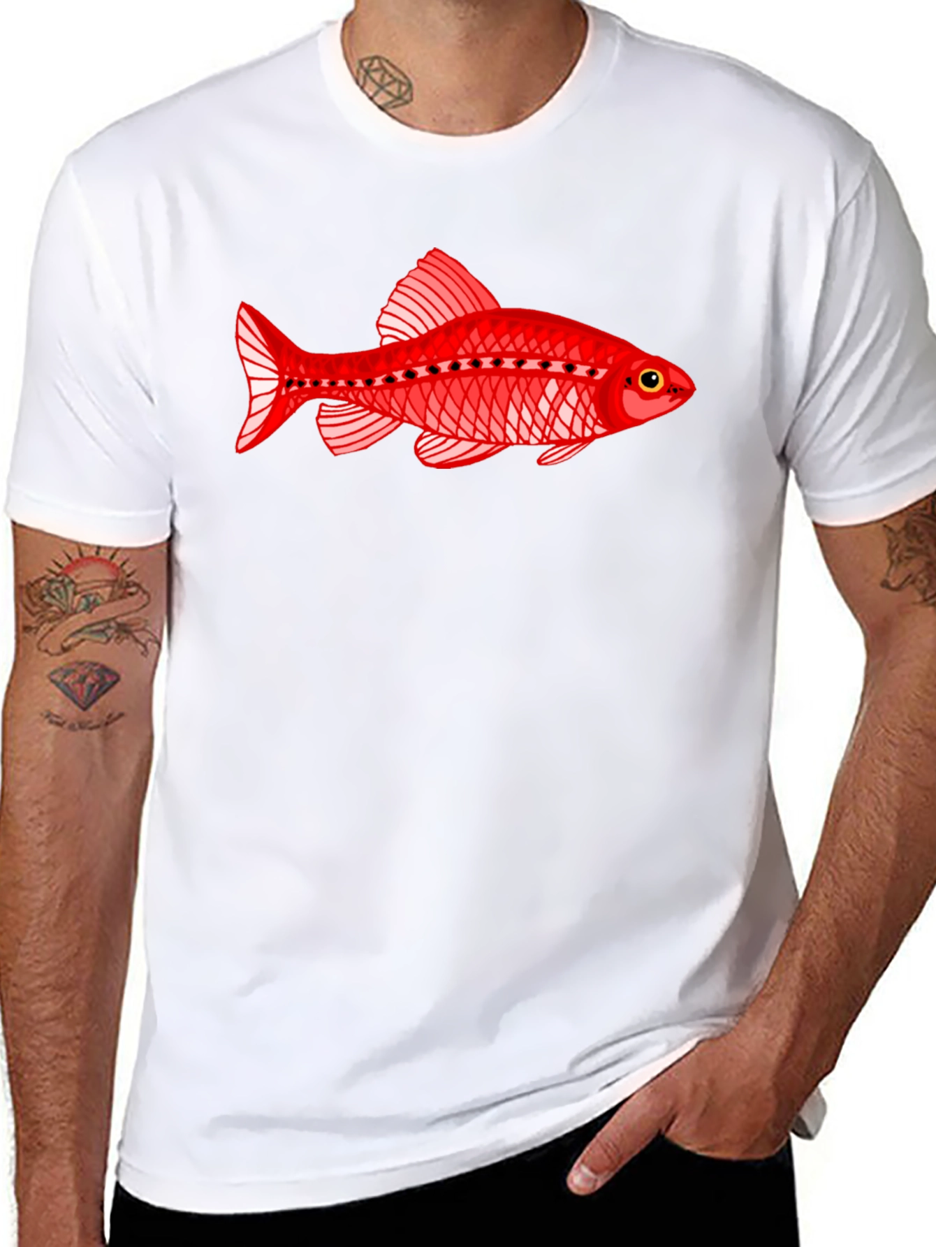 Red Fish Graphic T-Shirt