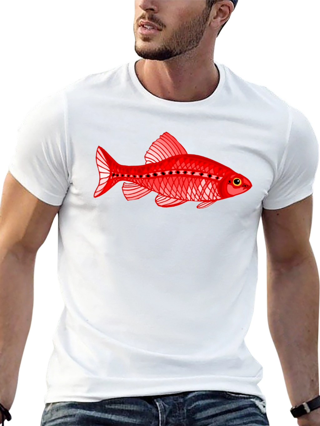 Red Fish Graphic T-Shirt