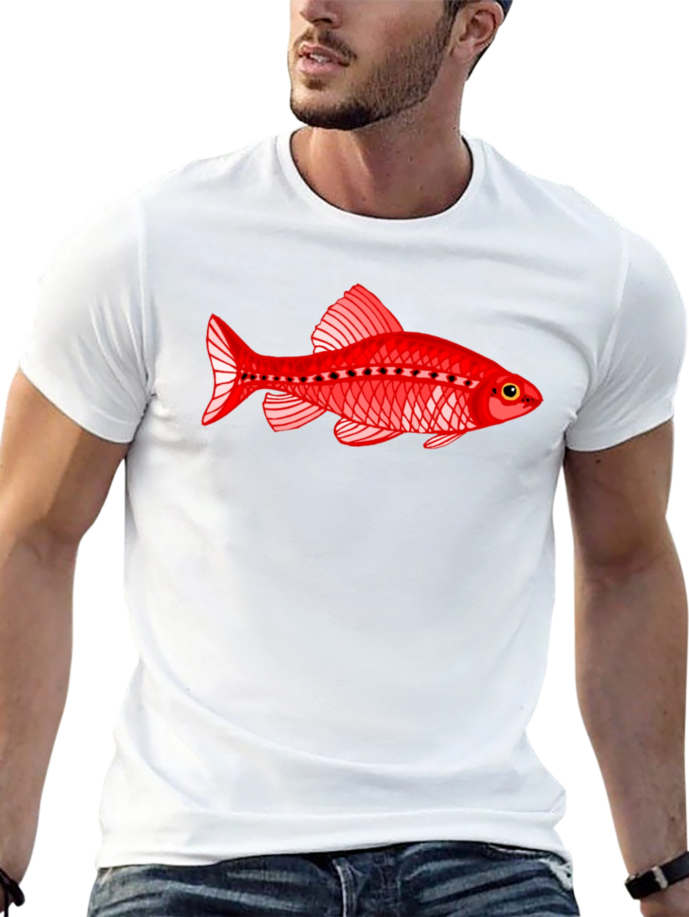 Red Fish Graphic T-Shirt