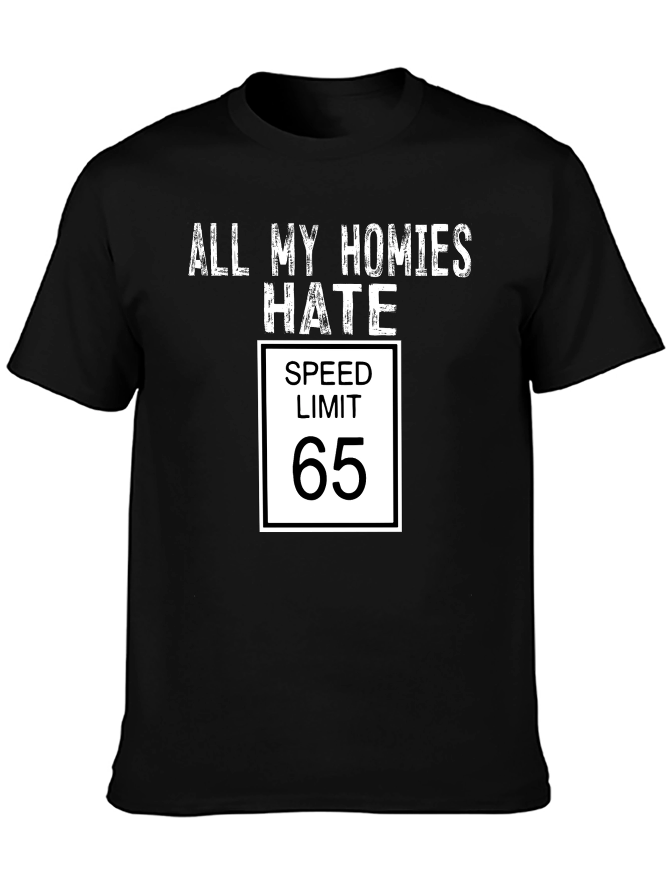 All My Homies Hate Speed Limit 65 Funny T-Shirt