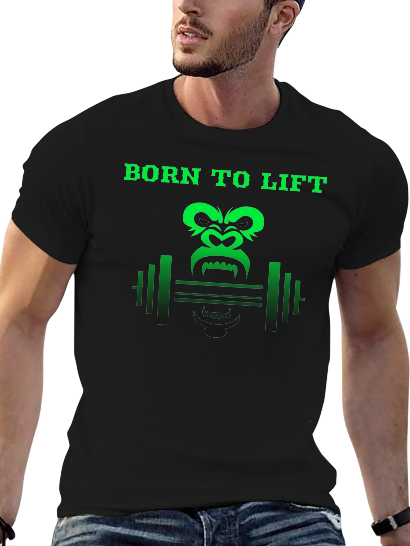Born To Lift Gorilla Gym Black T-Shirt