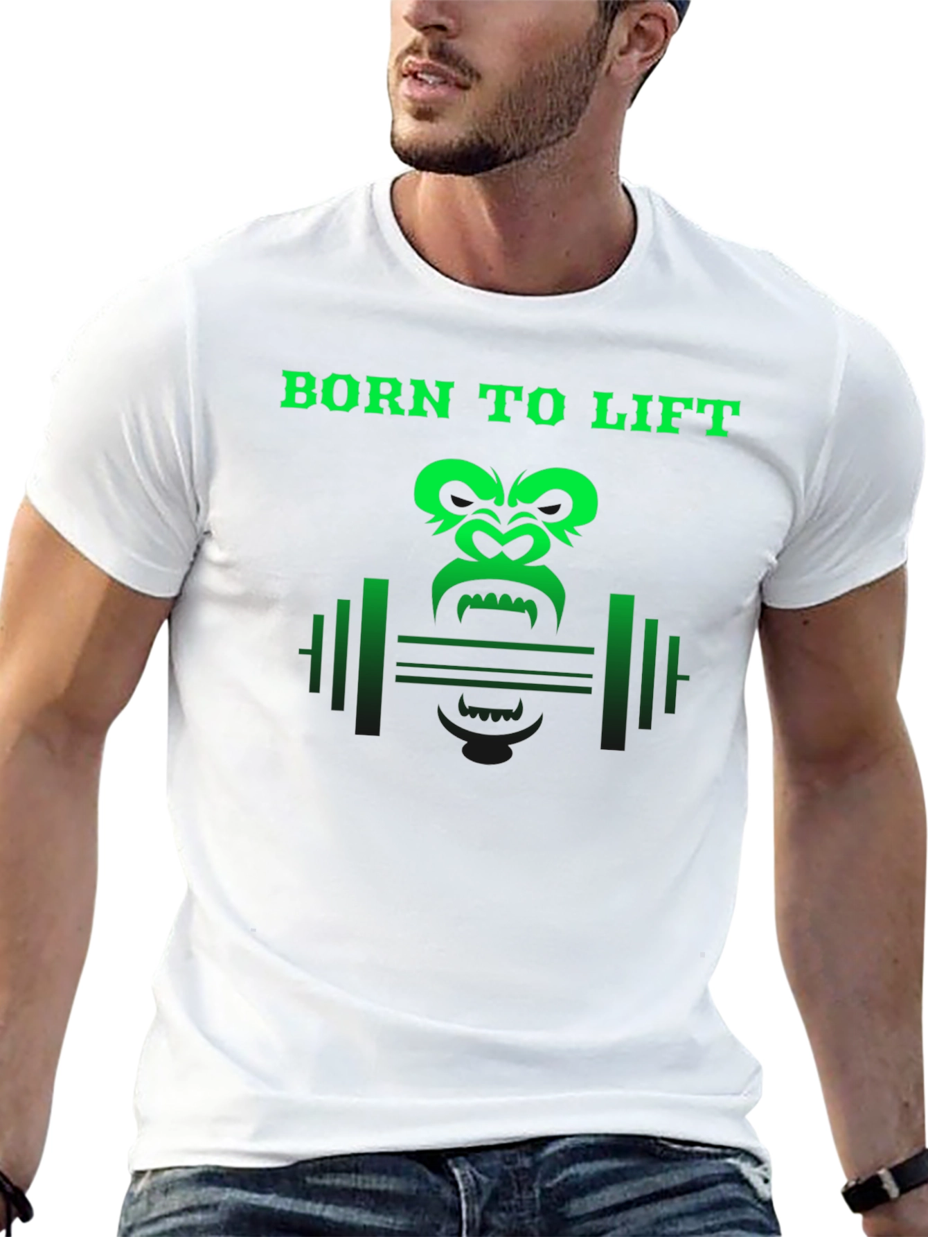 Born To Lift Gorilla Gym Black T-Shirt