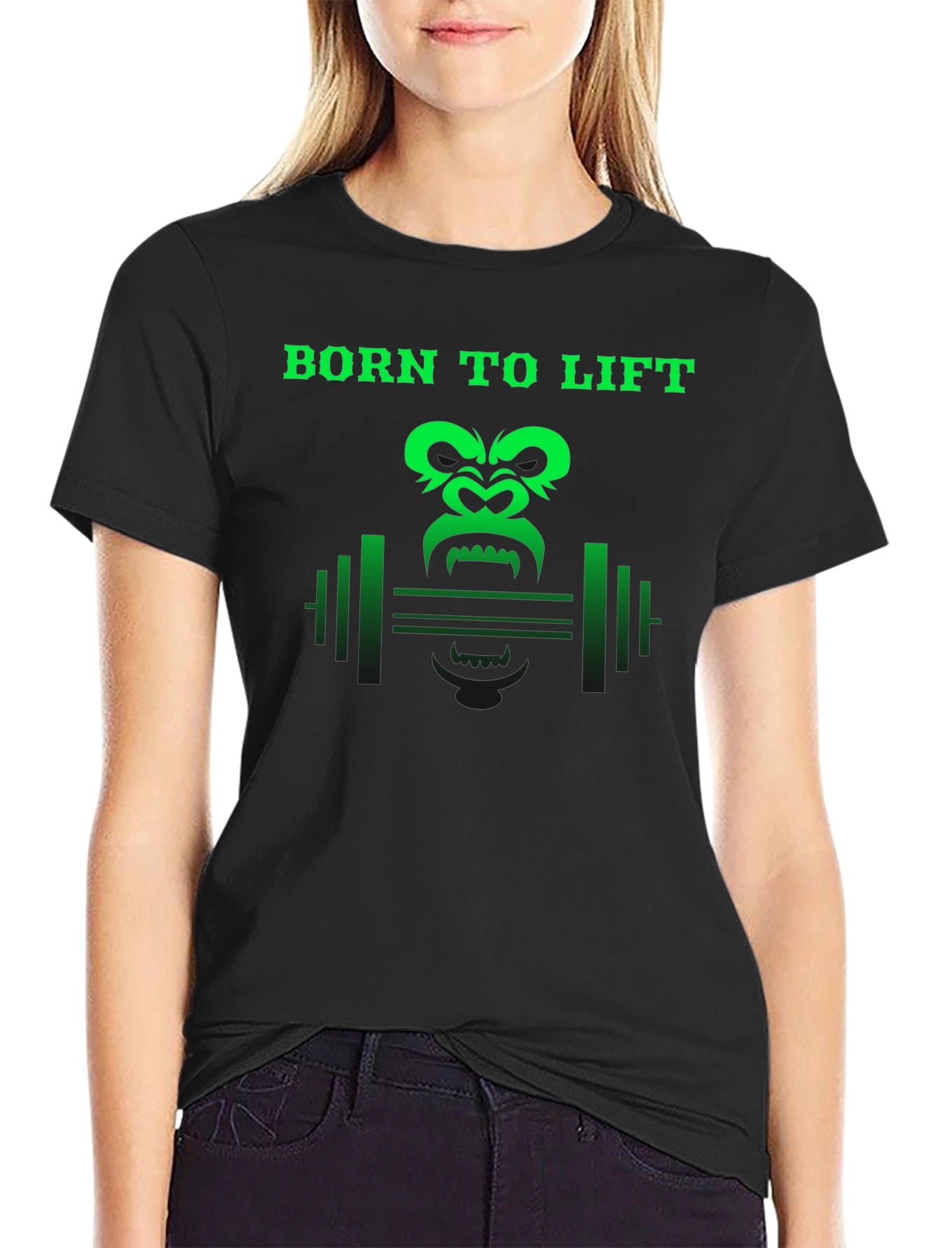Born To Lift Gorilla Gym Black T-Shirt