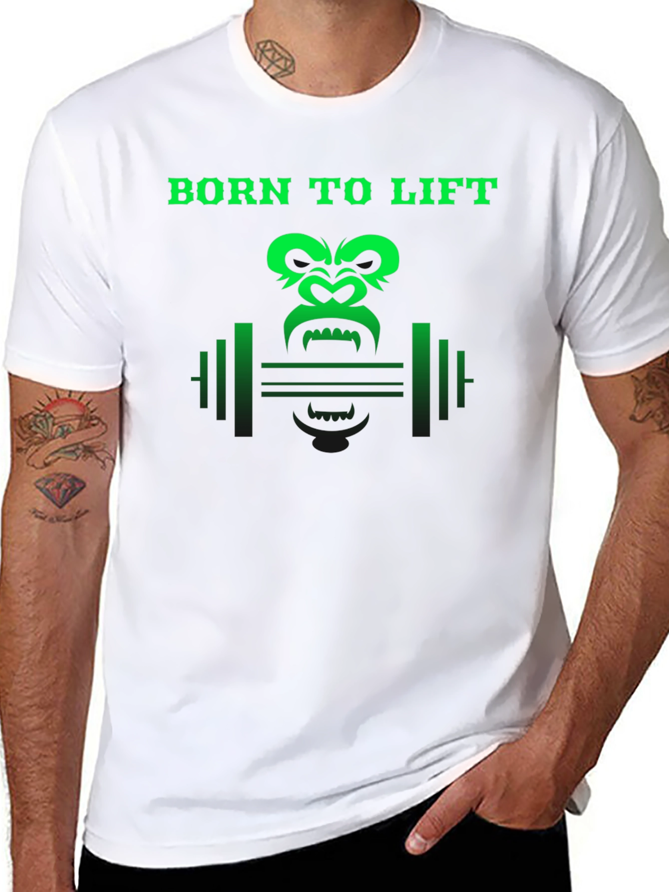Born To Lift Gorilla Gym Black T-Shirt