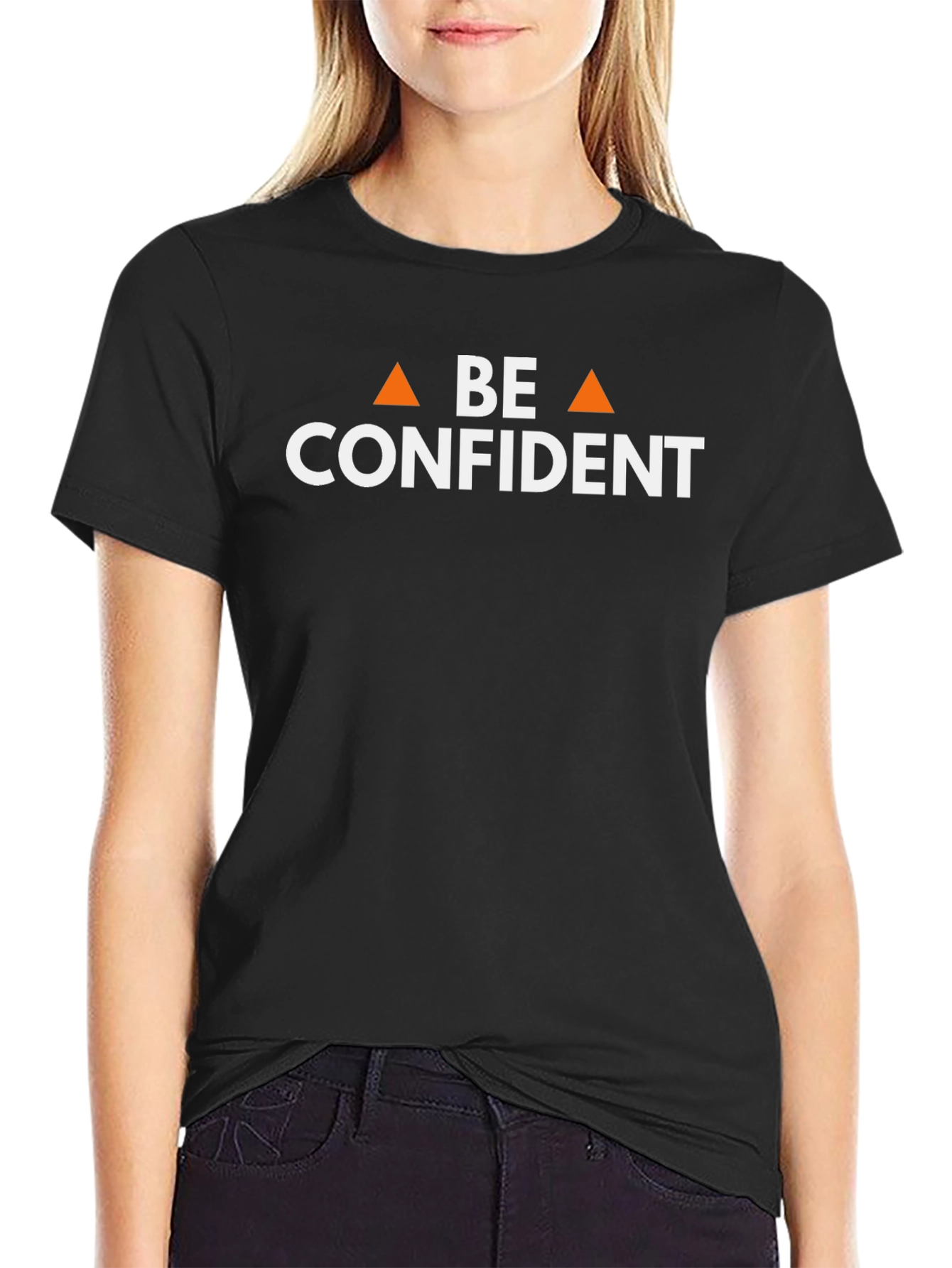 Be Confident Black Graphic Tee