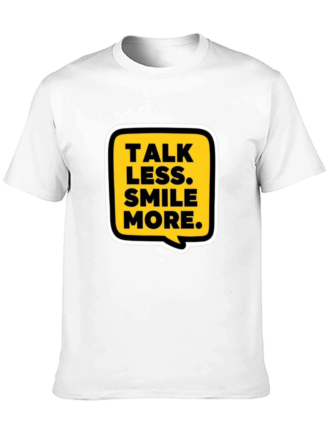 Talk Less Smile More Graphic Tee - Casual Black T-Shirt
