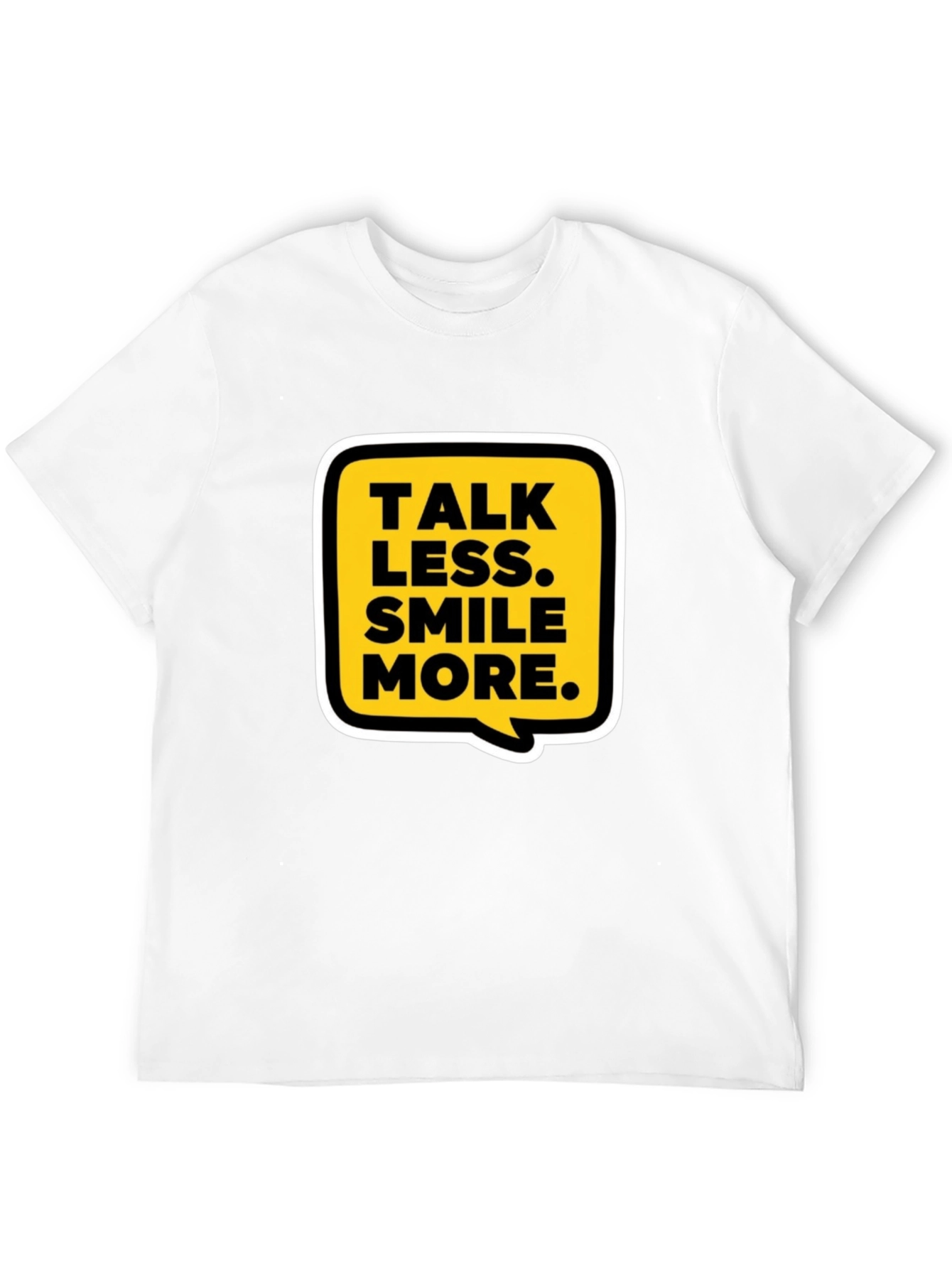 Talk Less Smile More Graphic Tee - Casual Black T-Shirt