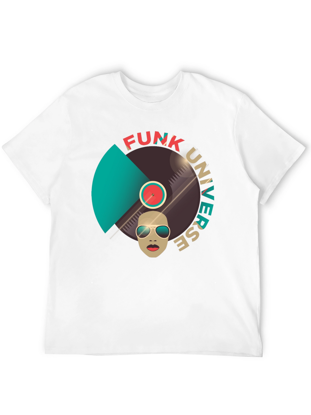 Funk Universe Graphic T-Shirt - Groovy Retro Design