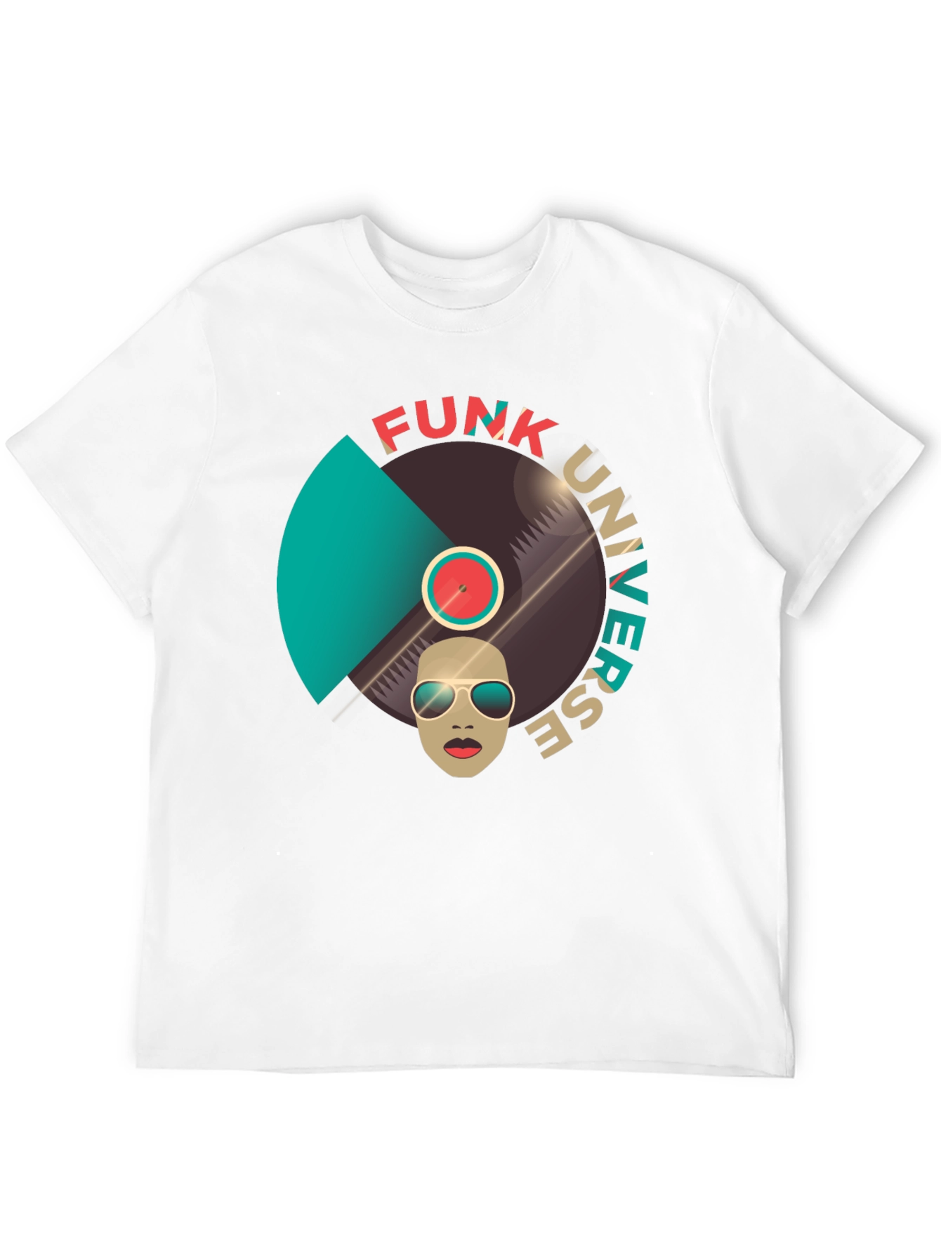Funk Universe Graphic T-Shirt - Groovy Retro Design