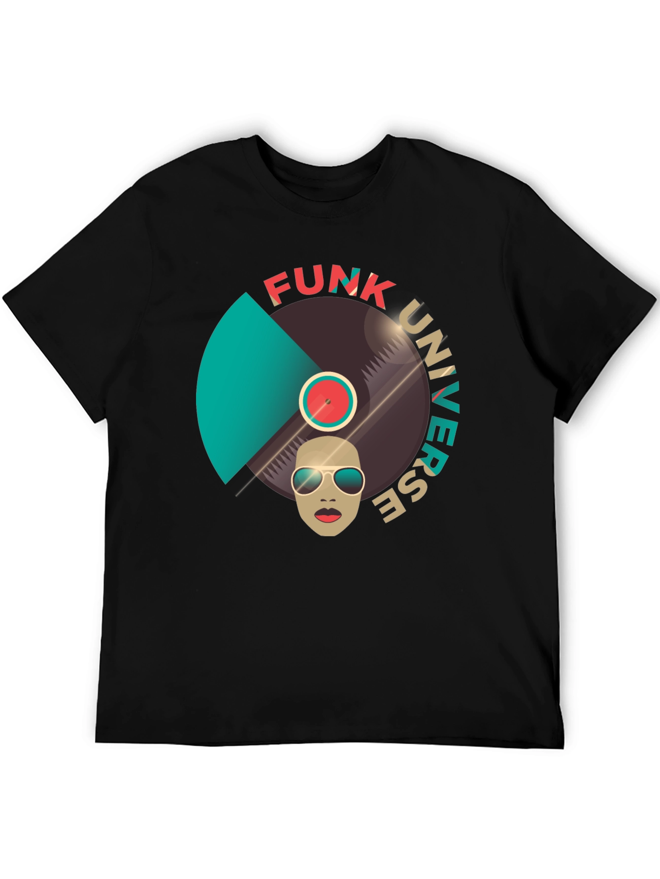 Funk Universe Graphic T-Shirt - Groovy Retro Design