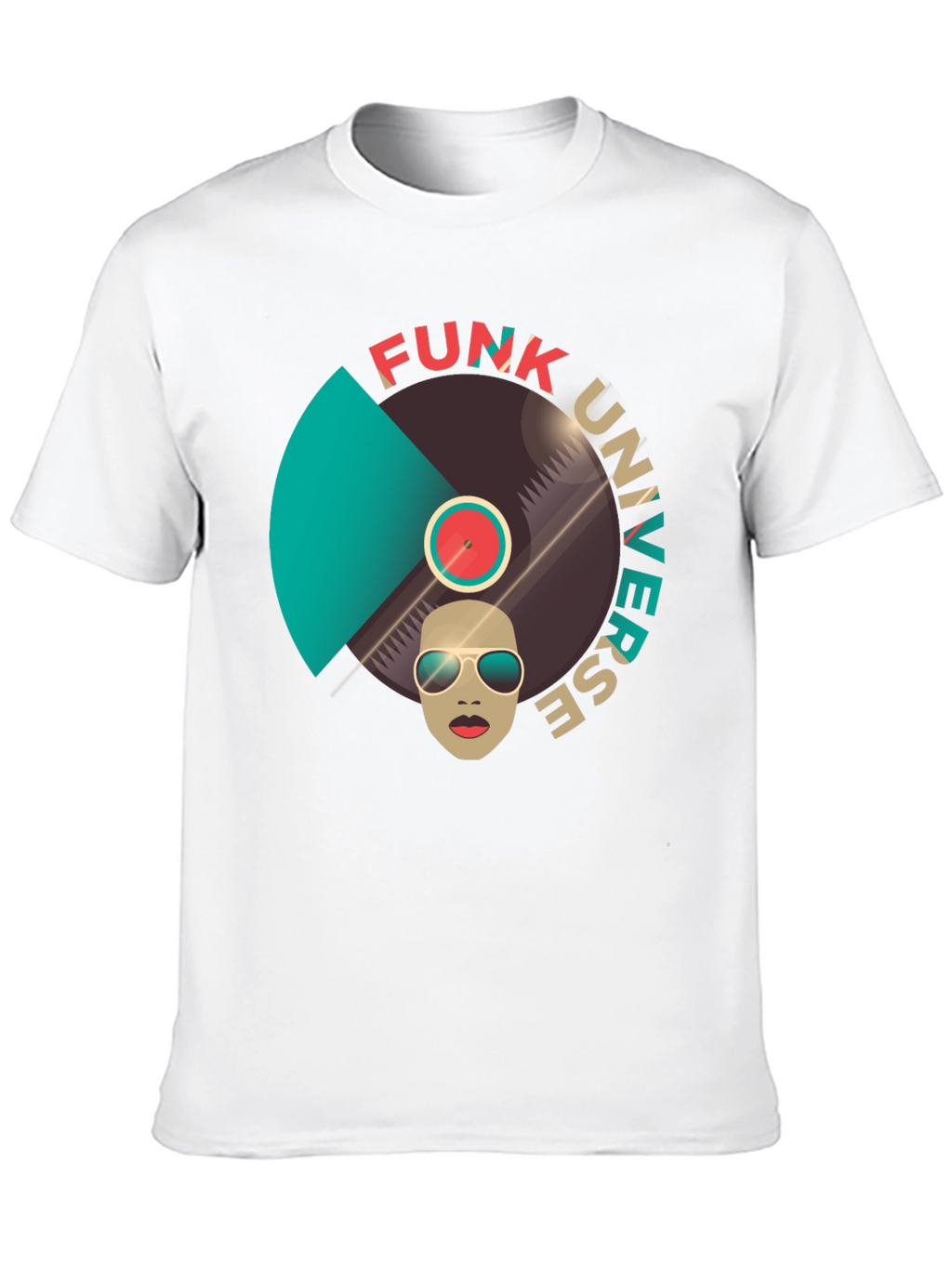 Funk Universe Graphic T-Shirt - Groovy Retro Design