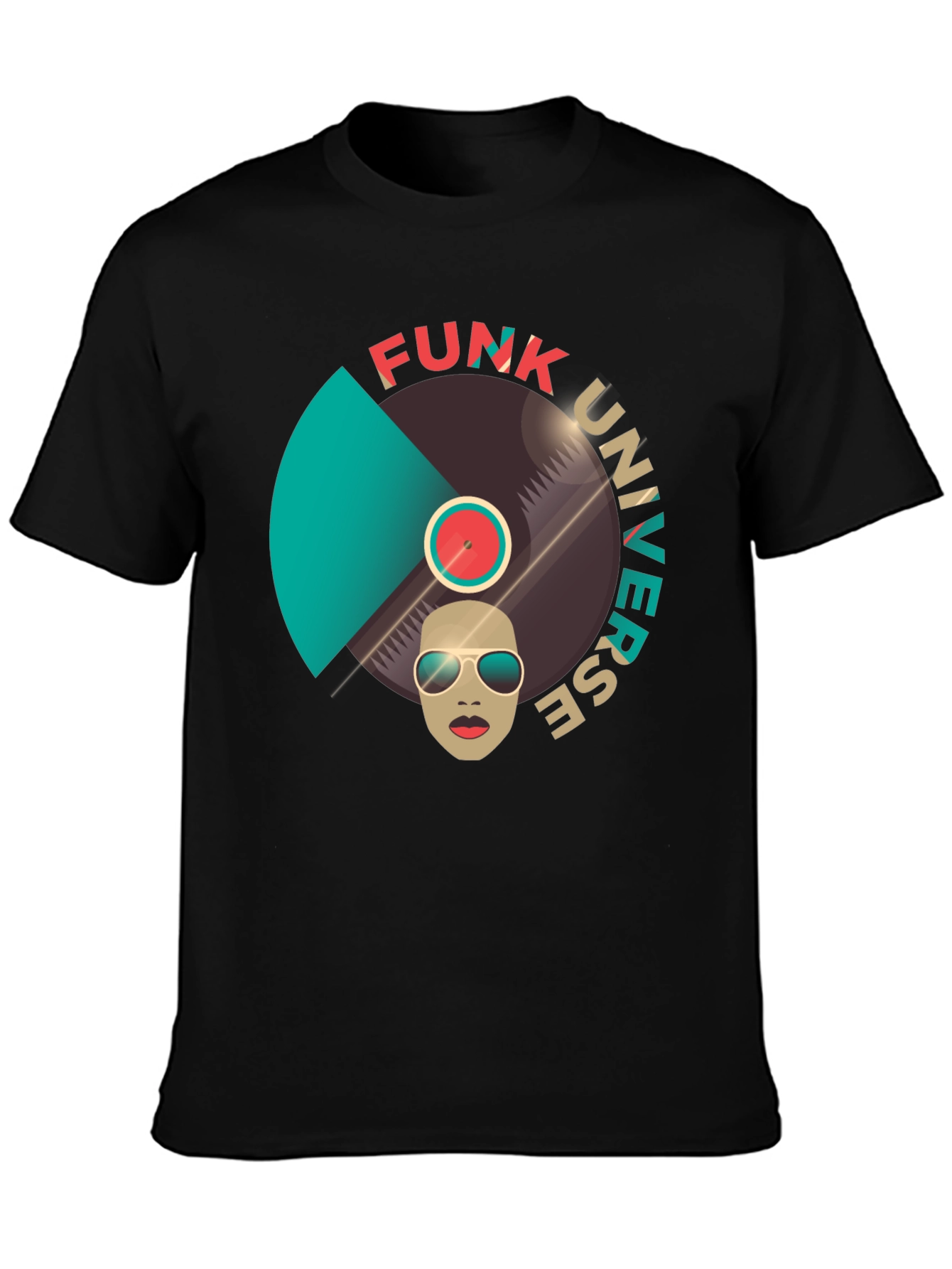 Funk Universe Graphic T-Shirt - Groovy Retro Design