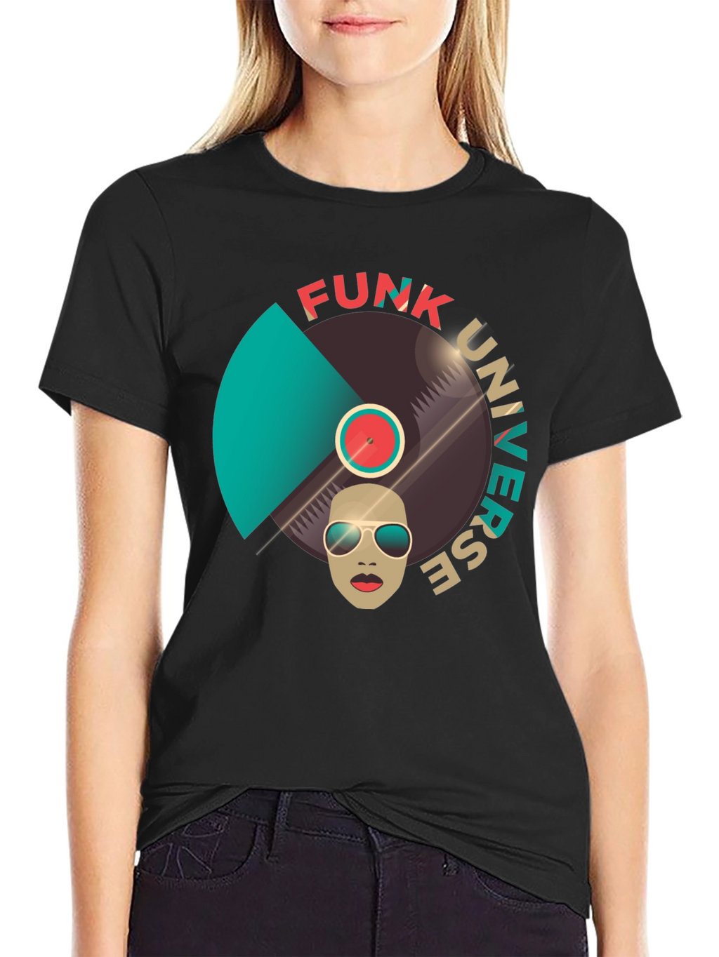 Funk Universe Graphic T-Shirt - Groovy Retro Design