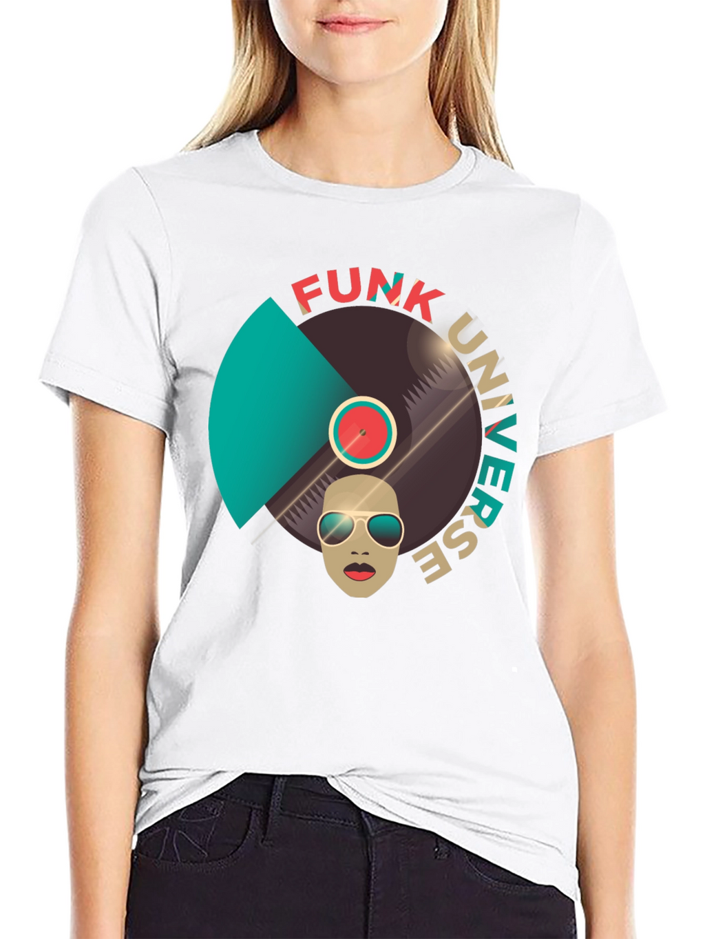 Funk Universe Graphic T-Shirt - Groovy Retro Design