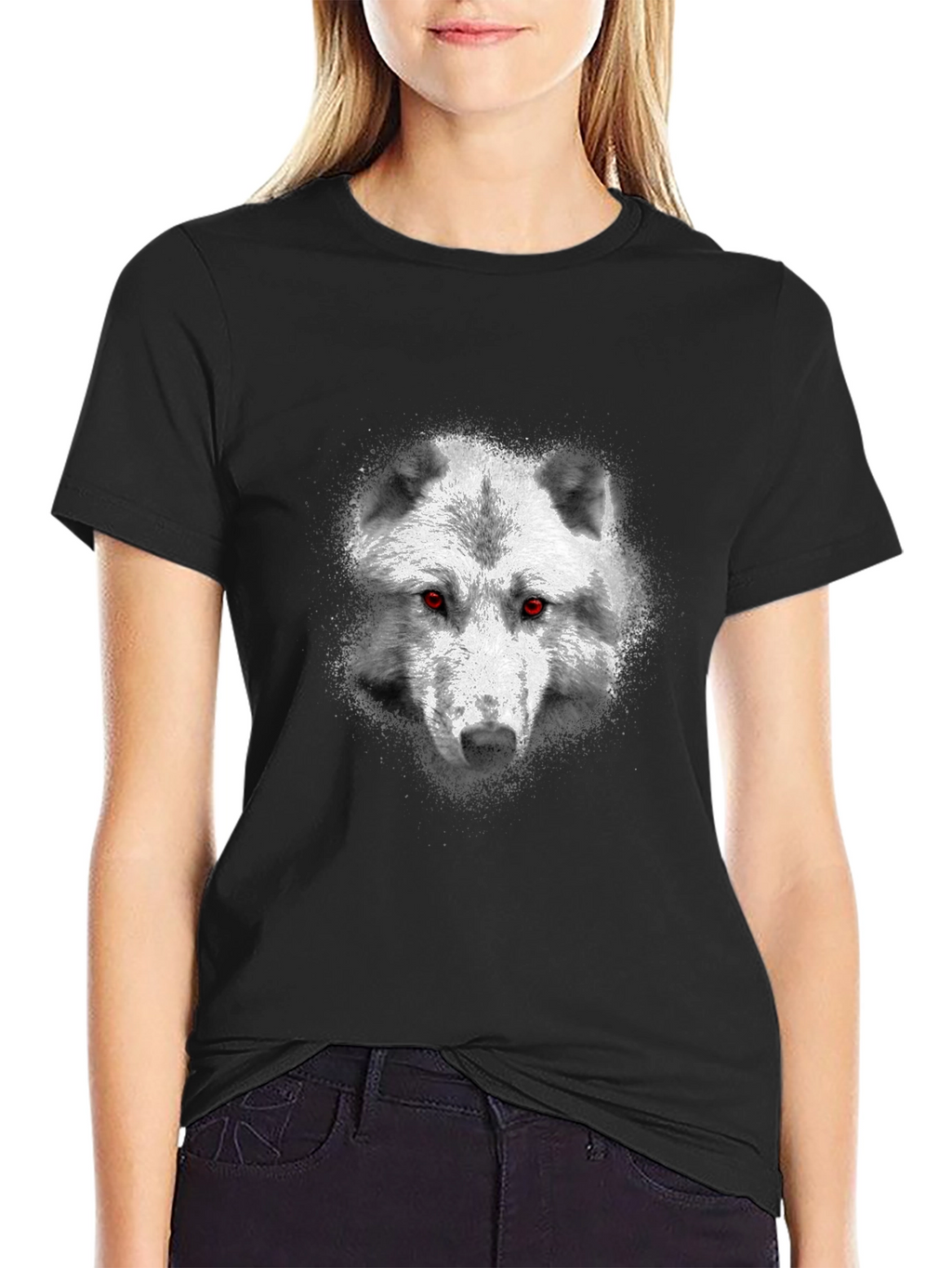 Wolf Head Graphic Black T-Shirt