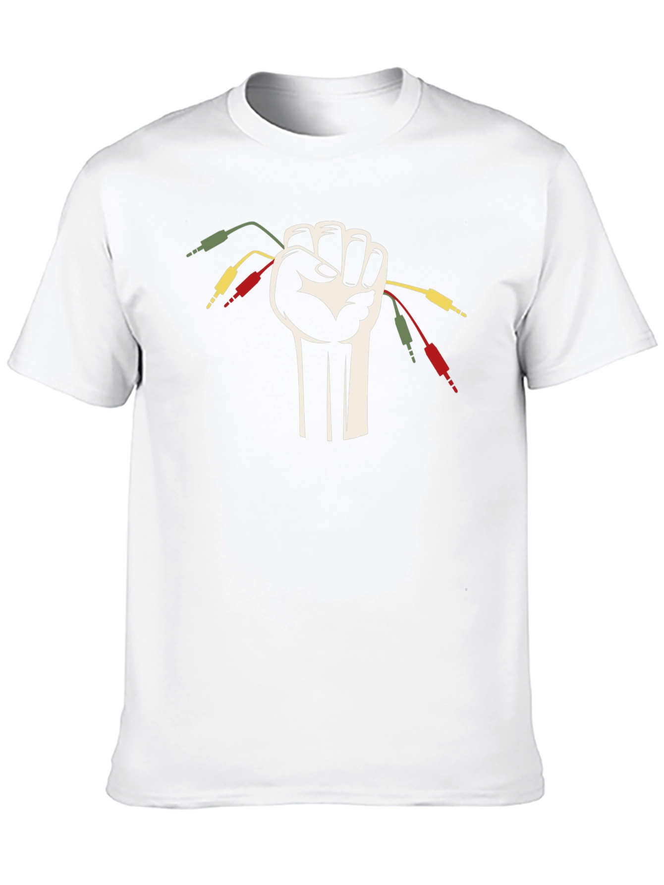 Retro Audio Fist Black T-Shirt - Musician Style