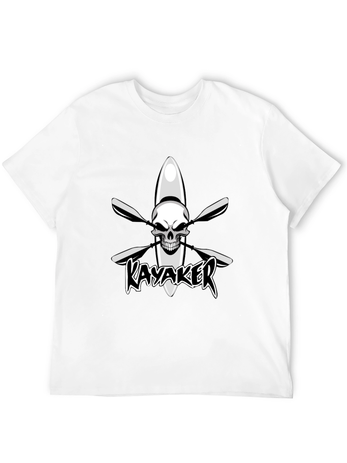Kayaker Skull Graphic Black T-Shirt