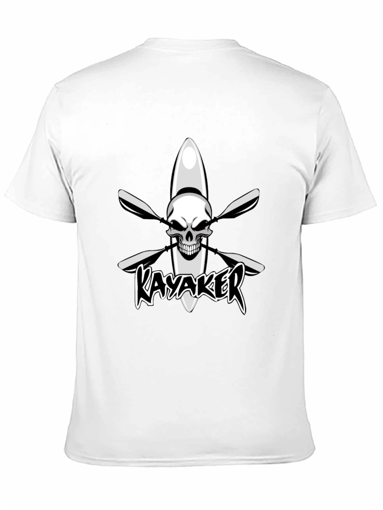 Kayaker Skull Graphic Black T-Shirt